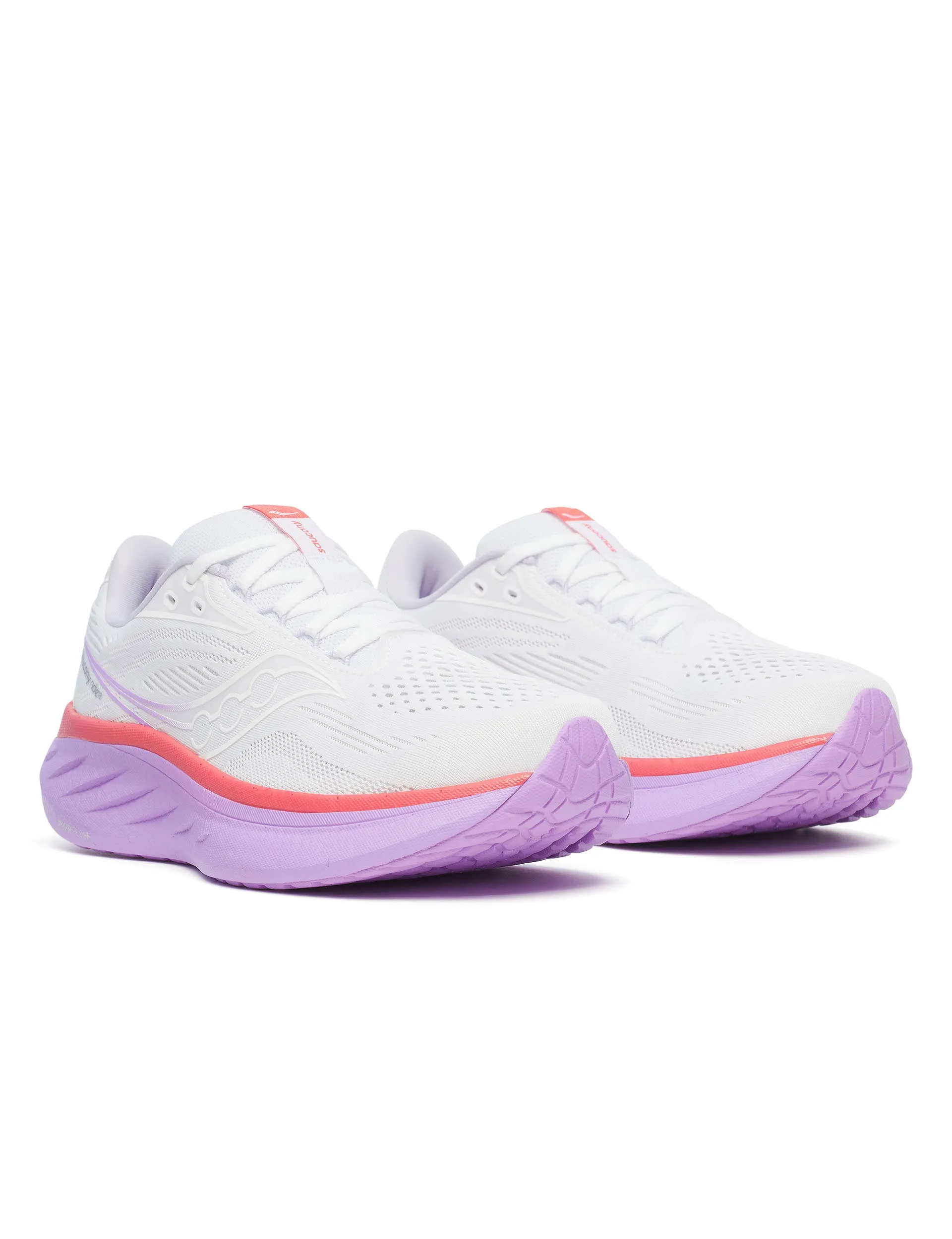 Ride 18 - White/Coral Durable toe cap Flexible Tread Pattern