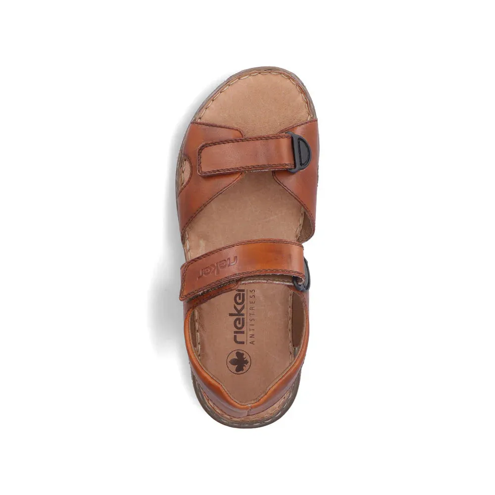Rieker Sandal Brown - 21461-24 Quick Travel T Strap