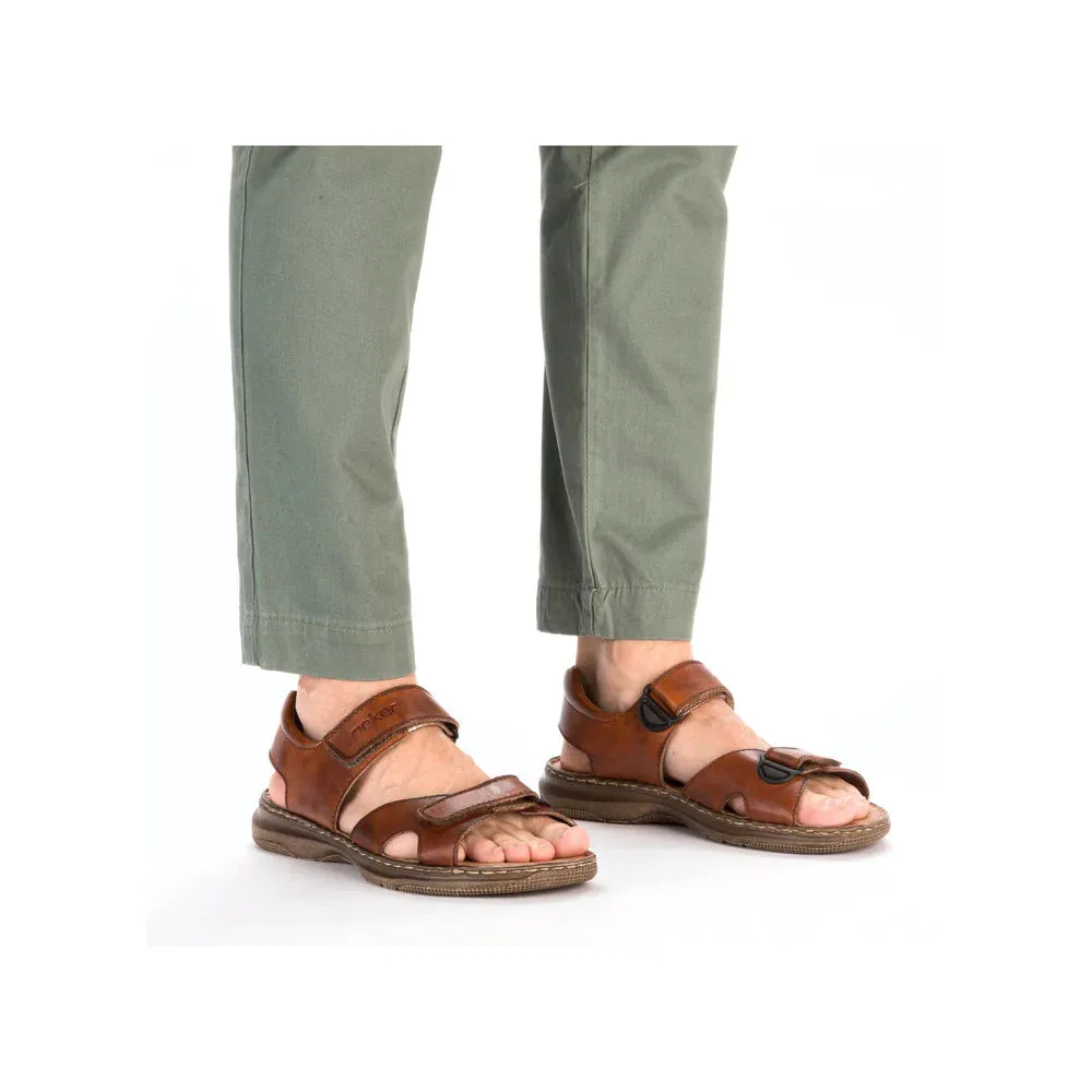 Washable Rieker Sandal Brown - 21461-24