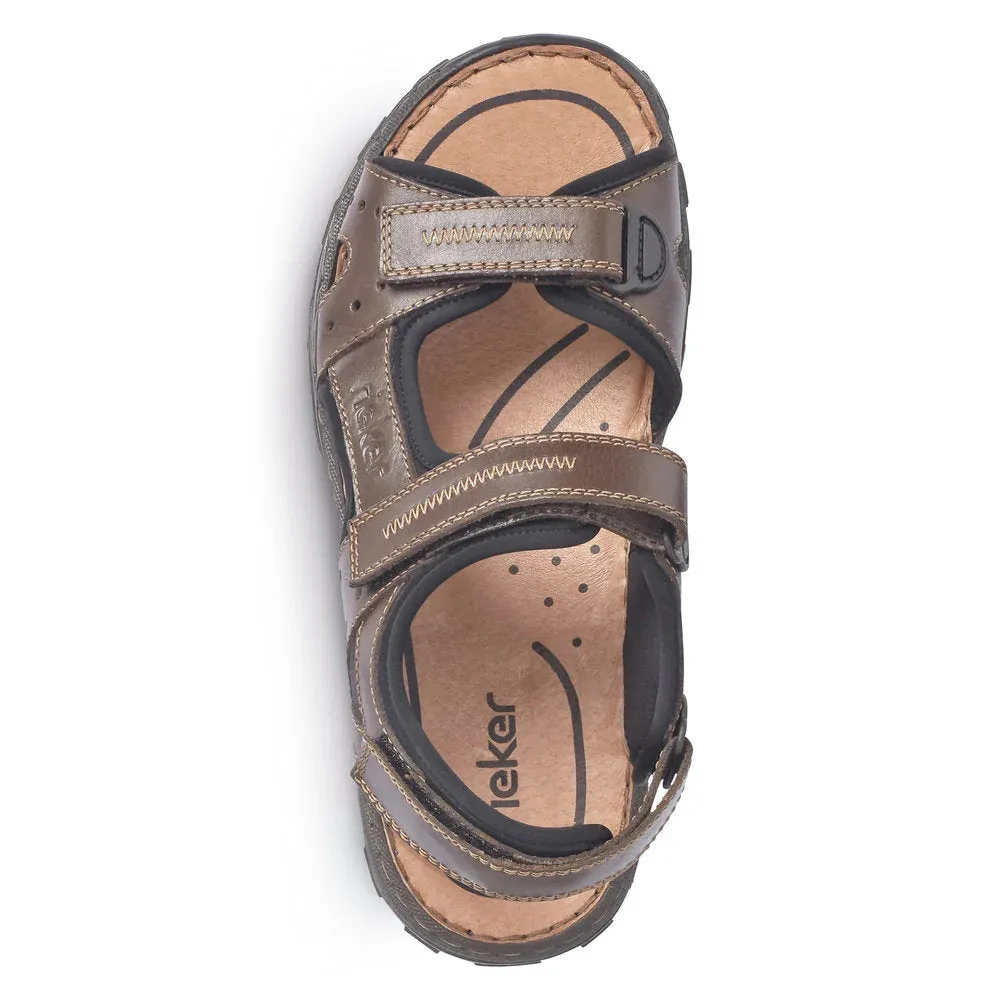 Easy Clean Outdoor Sandals Rieker Sandal Brown 26061 - 25