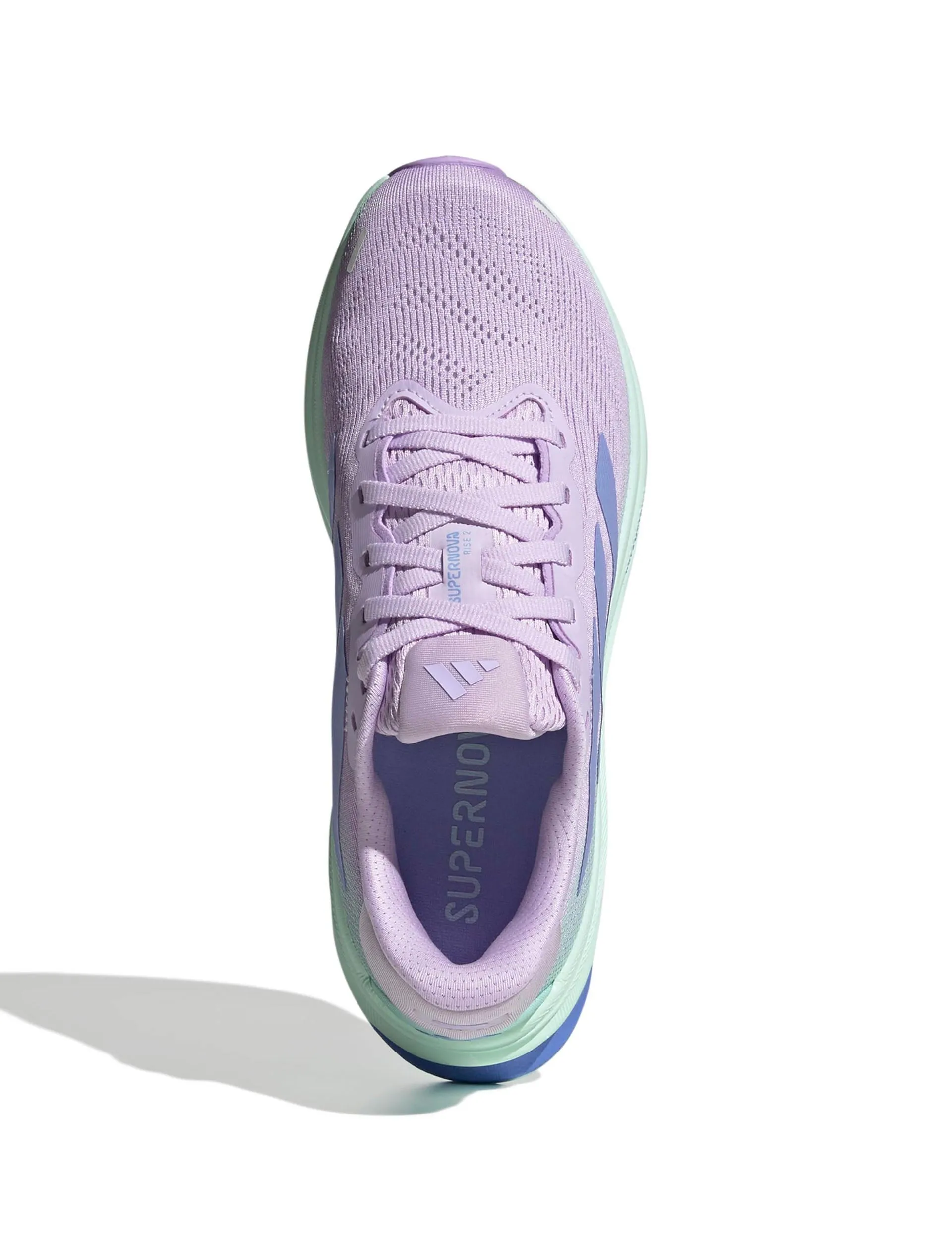 Supernova Rise 2 Running Shoes - Ice Lavender/Blue Spark/Powder Plum polyester - upper shoes Gym workout