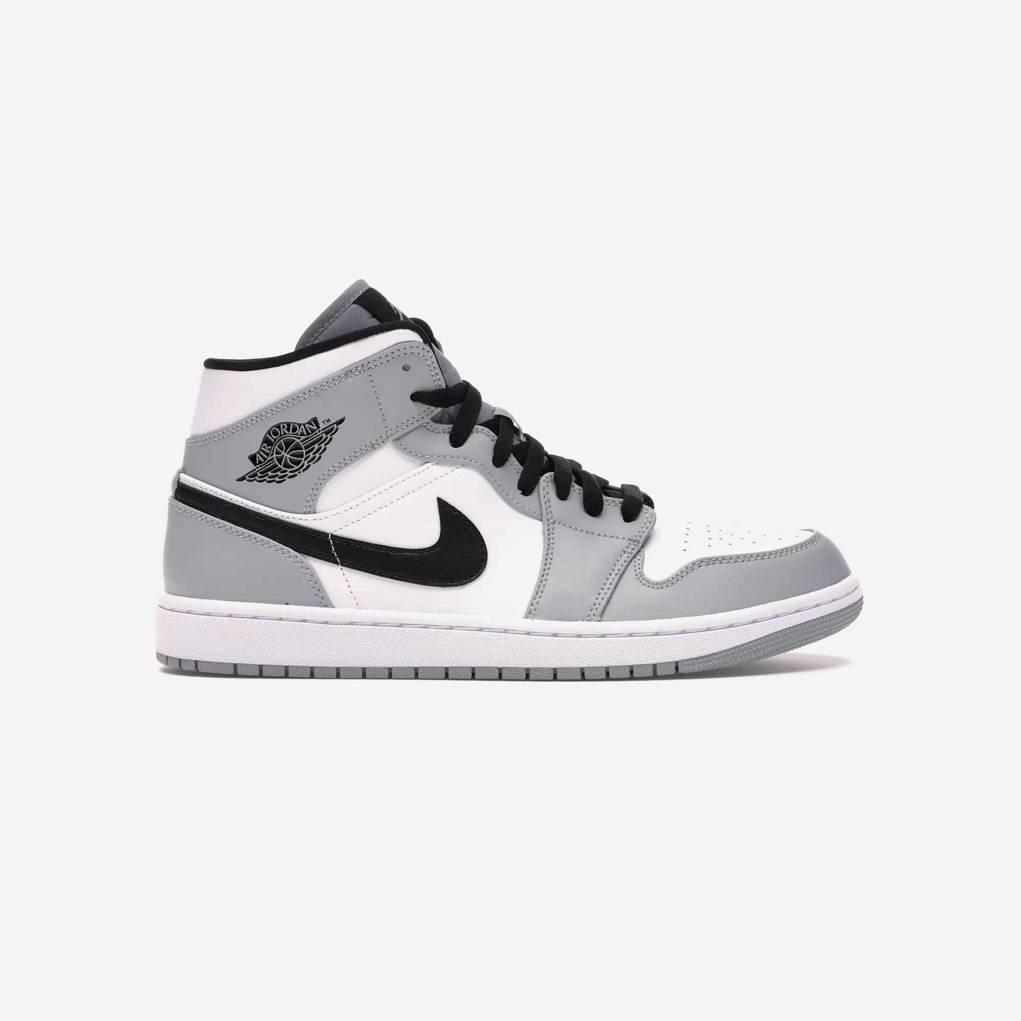 Nike Air Jordan 1 Mid Light Smoke Grey Elastic Bands