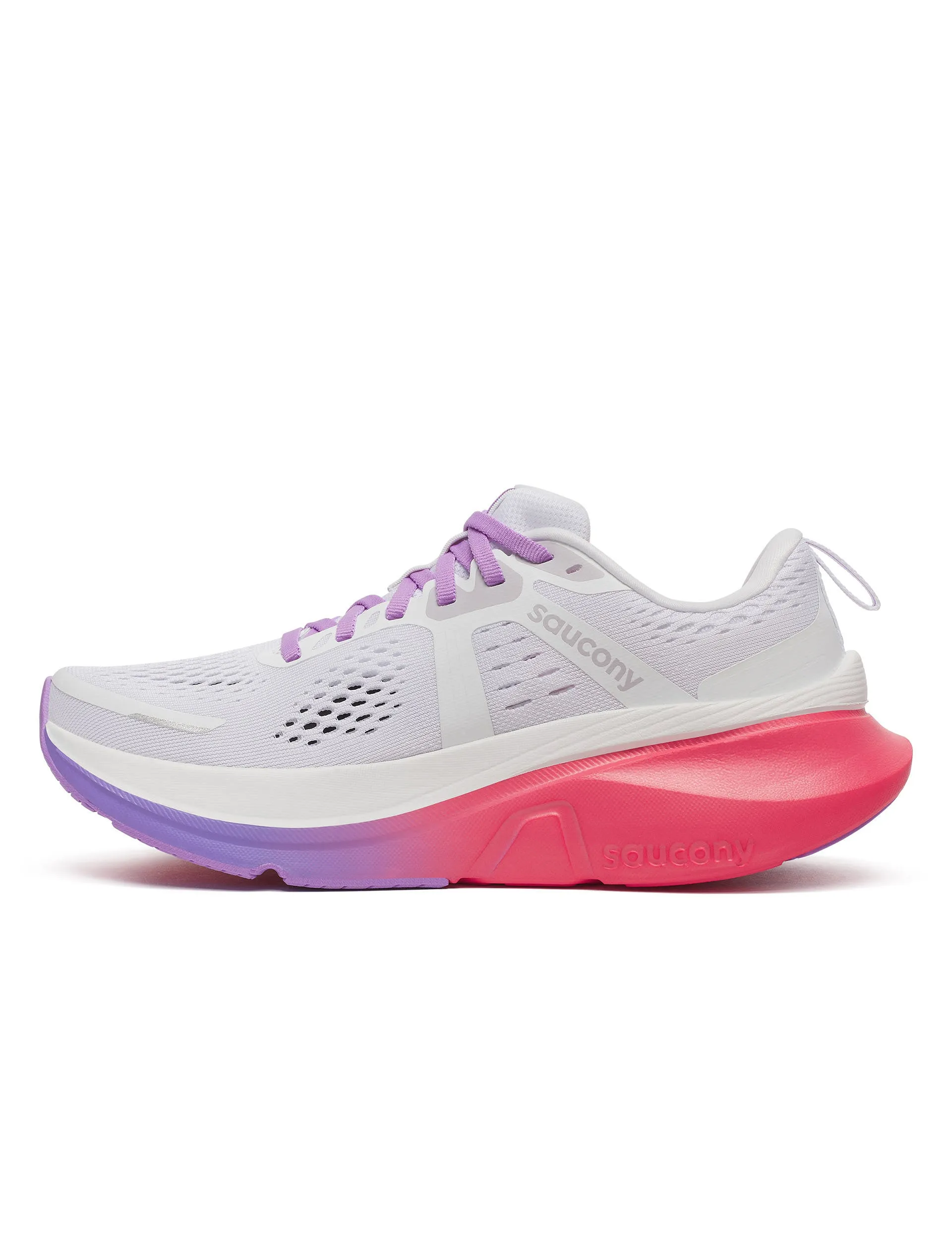 Guide 18 - White/Crocus Heel lock forefoot - padded running shoes