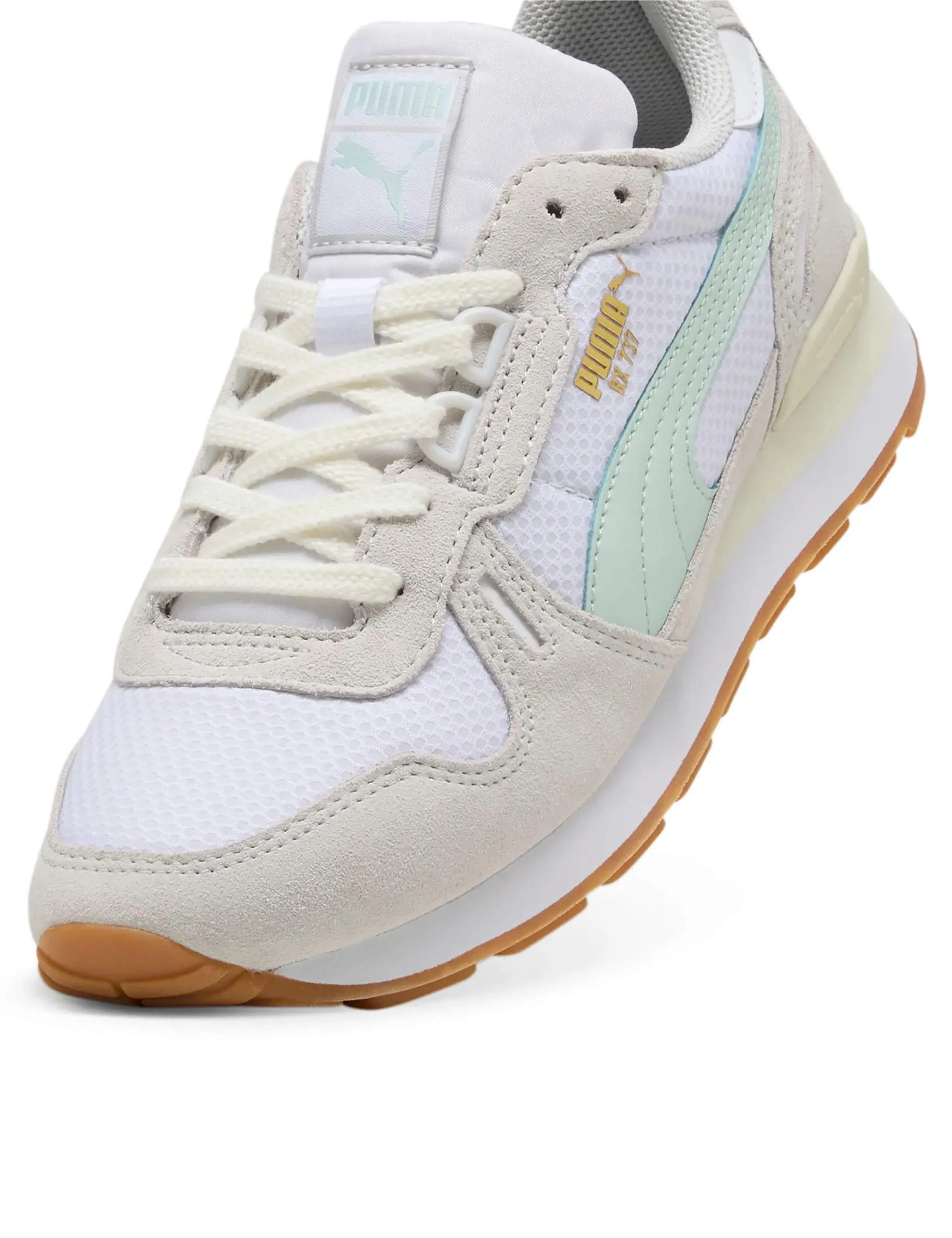 RX 737 Mesh Sneakers - White/Gum Relaxed Design Travel Walker