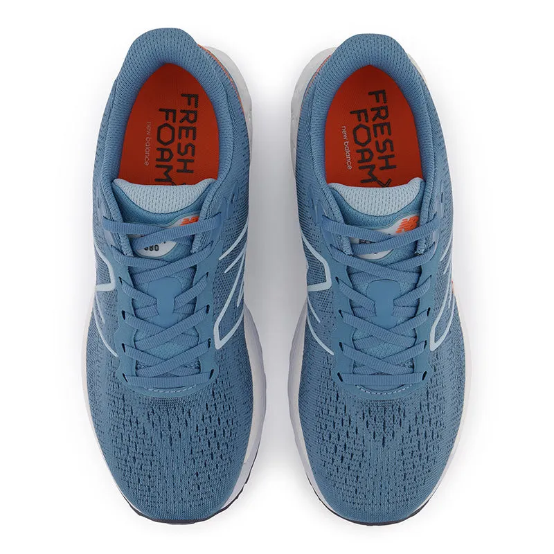 running shoes with removable insoles Fresh Foam X 880v12 - Spring Tide with Vibrant Orange and Morning Fog - Men's