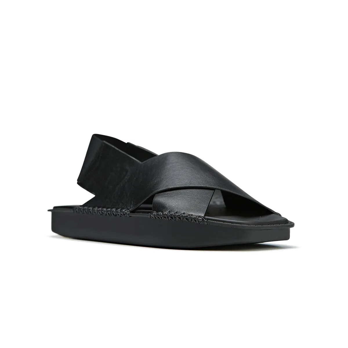 Comfort support Cotton Base Sandal 'Black'