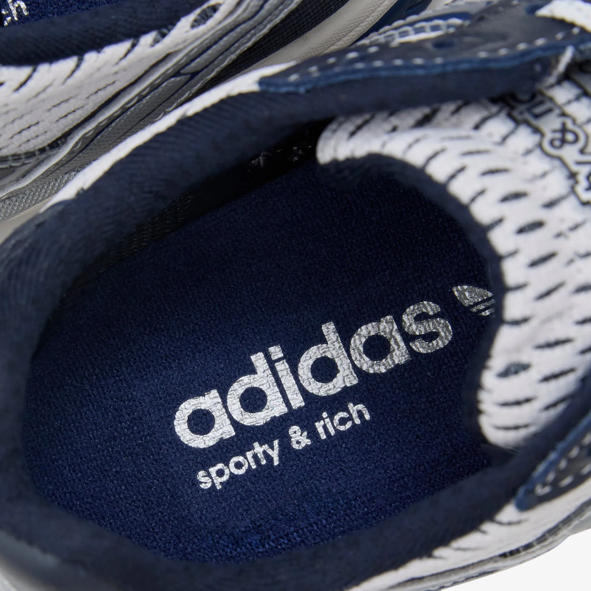 Sporty & Rich x Women's Adizero Adios Cloud White | Collegiate Navy | Cloud White Ice Hike