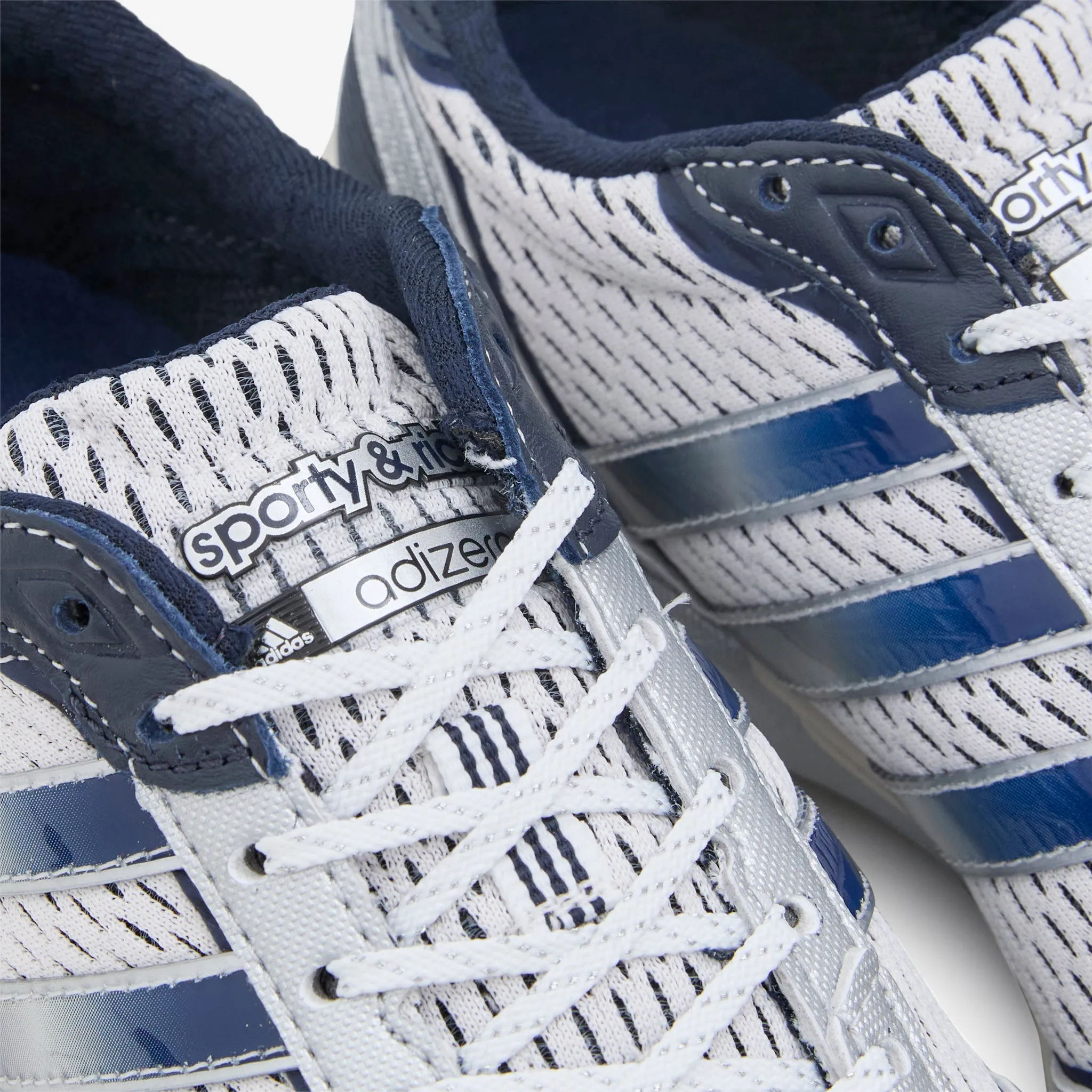 Comfort Technology Long Miles Sporty & Rich x Women's Adizero Adios Cloud White | Collegiate Navy | Cloud White