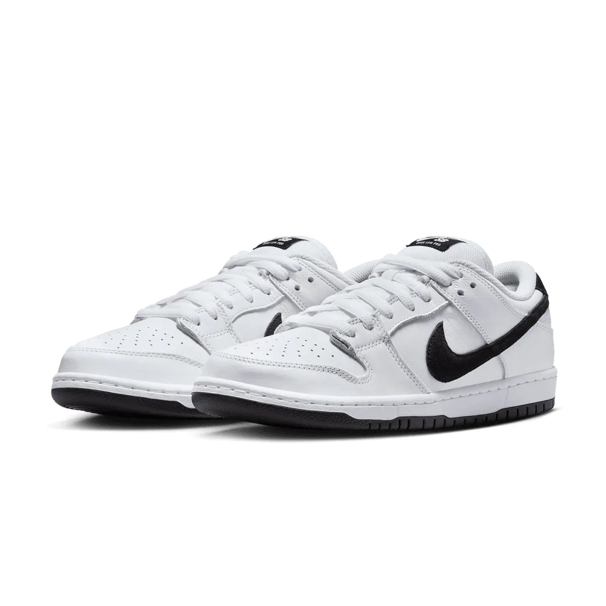 Lace Up Style Shine Silver SB Dunk Low Pro 'White Black'