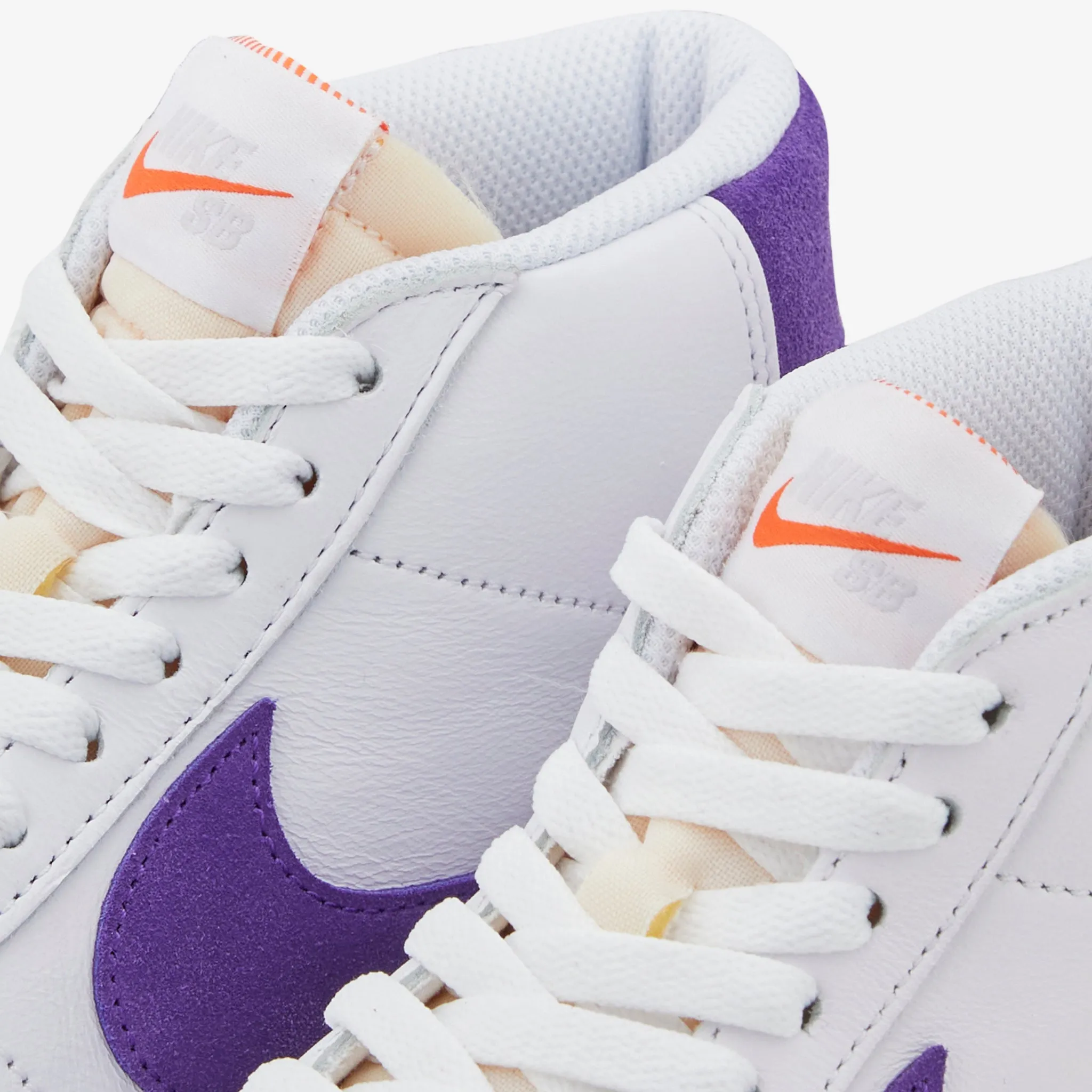 Flexible   strap Simple Motion SB Zoom Blazer Mid White | Court Purple | White | Gum Light Brown