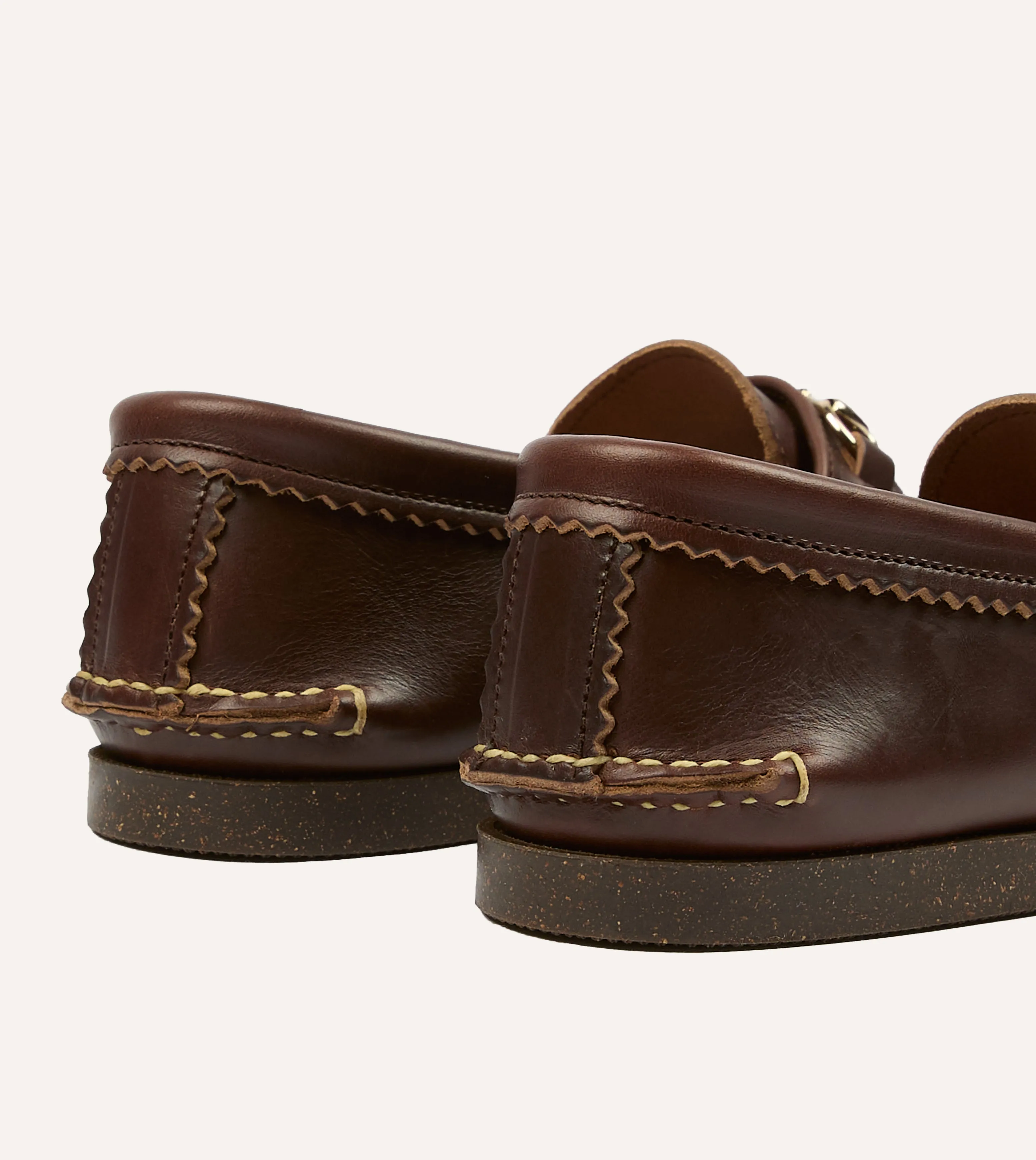 Yuketen Brown Leather Bit Loafer with Camp Sole triathletes' endurance
