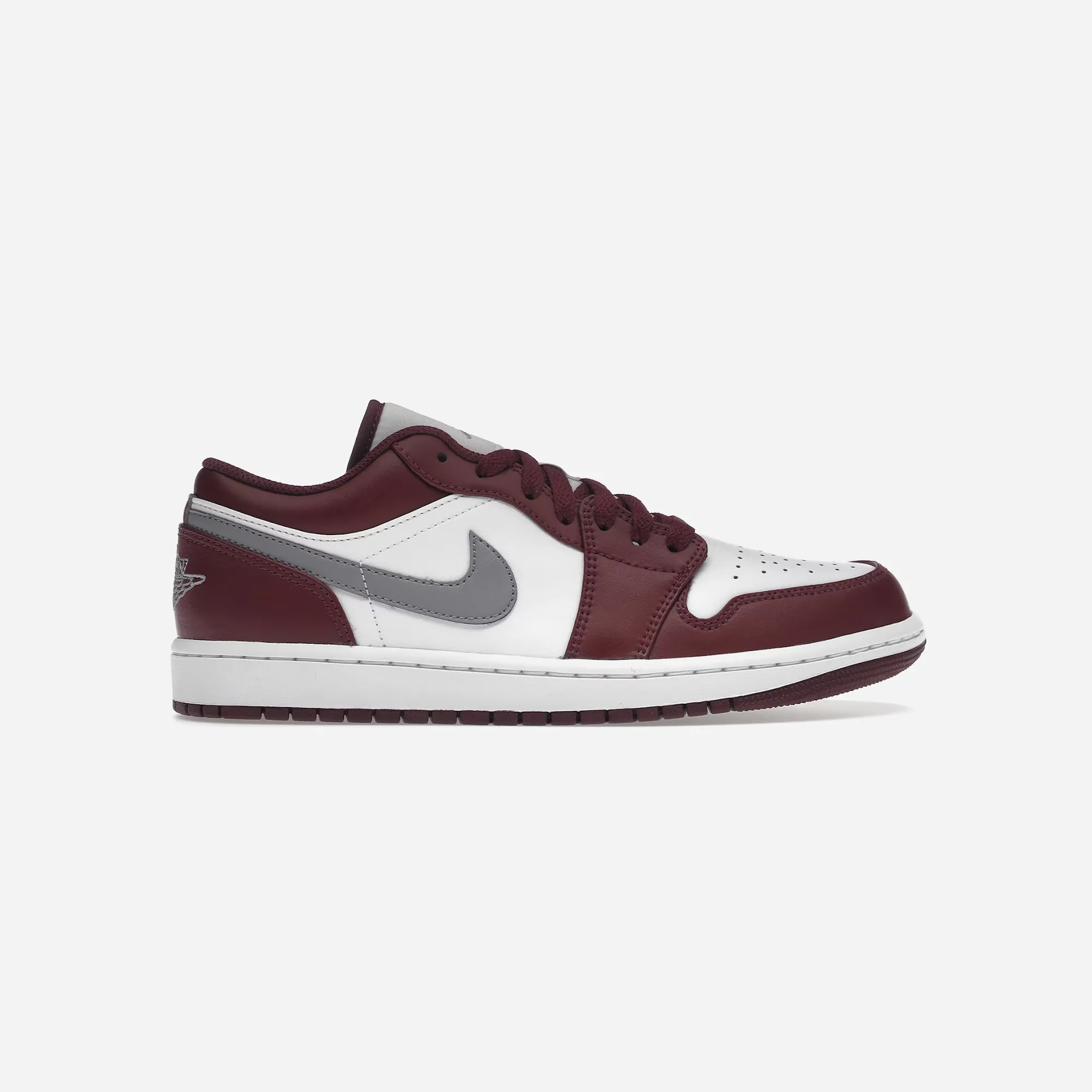 Nike Air Jordan 1 Low White Bordeaux Durable Comfort workout mode