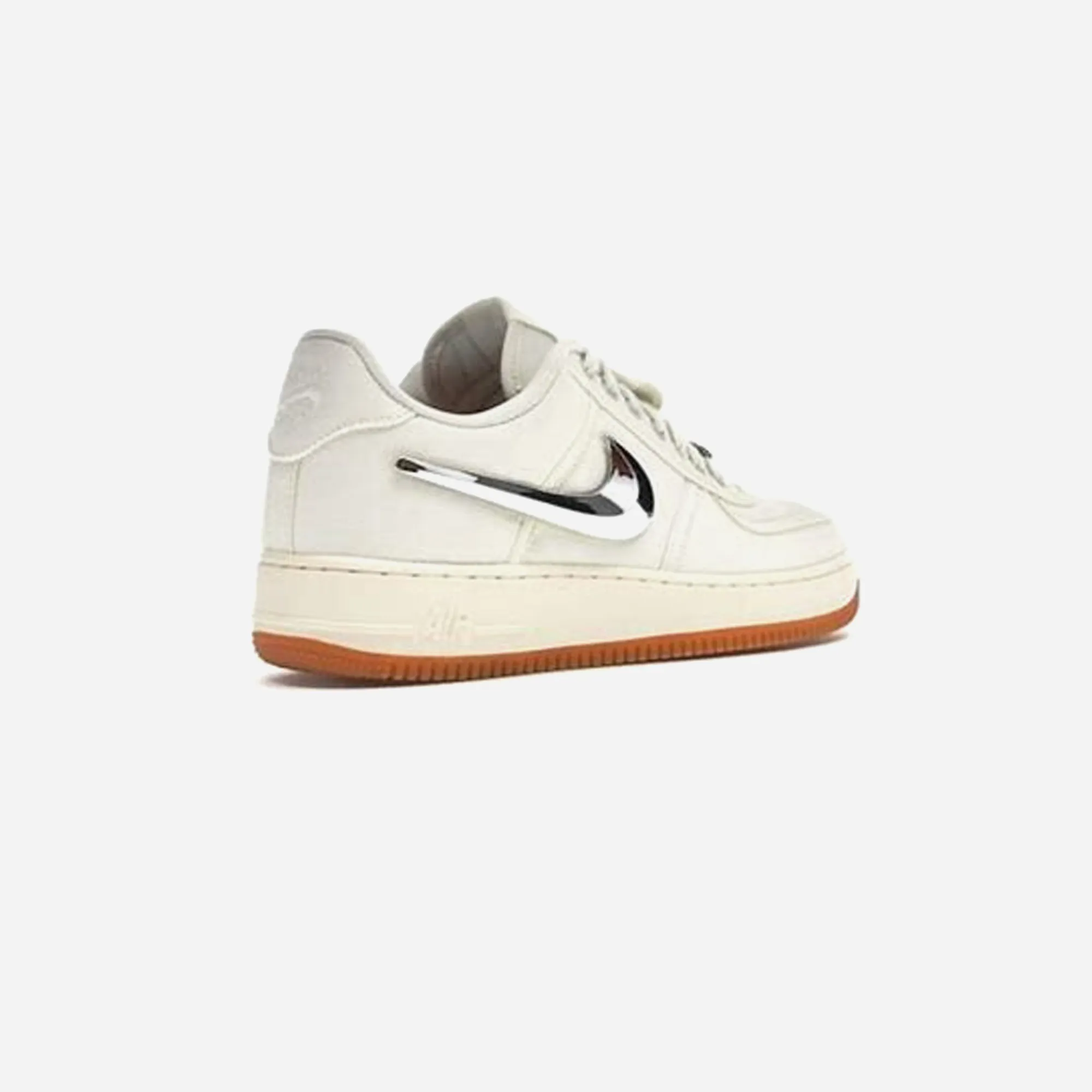 Compression Molded Cushion Ventilated Collar Design AIR FORCE 1 LOW TRAVIS SCOTT SAIL