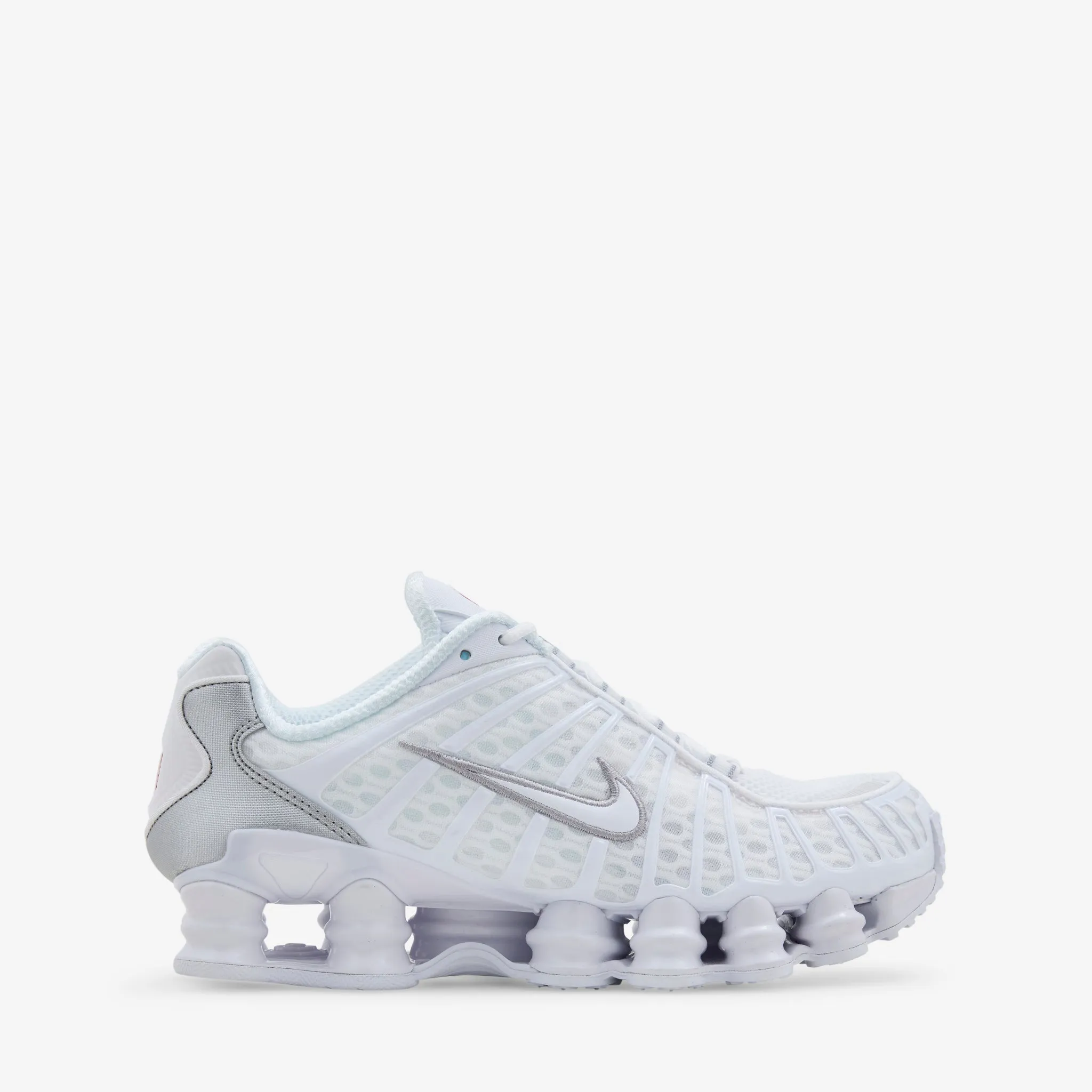 Student wear Shox TL White | Metallic Silver | Max Orange | White