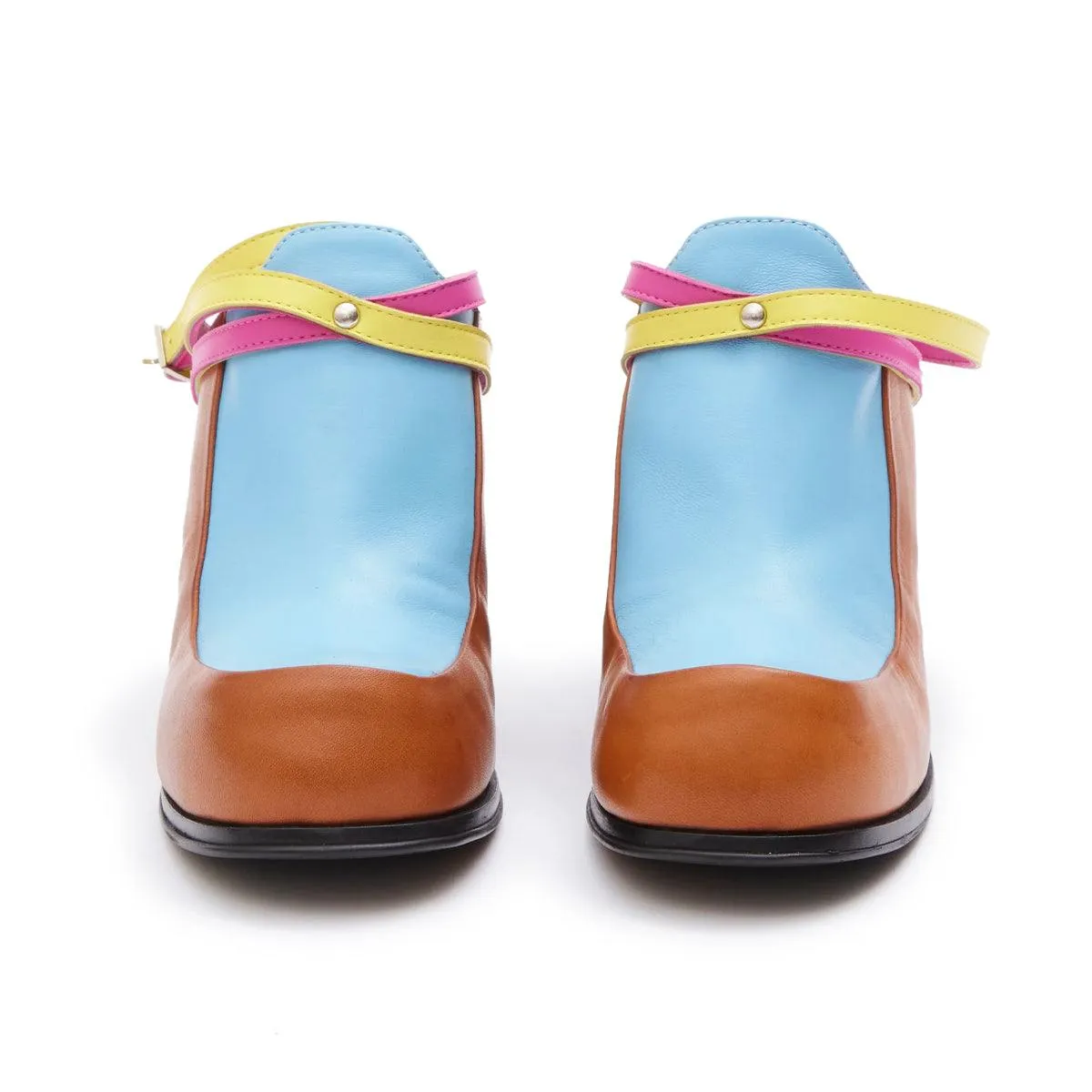 Star Shine Non Slip Standing Workers   Simona Vanth Tango Stacked Heels 'Multi'