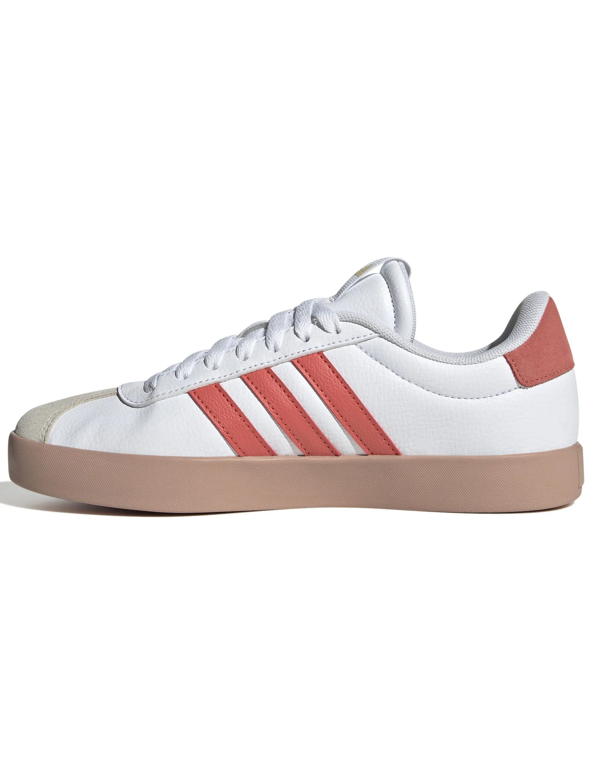 VL Court 3.0 Shoes - Cloud White/Preloved Scarlet/Gold Metallic Unisex Fit Walk Comfortably