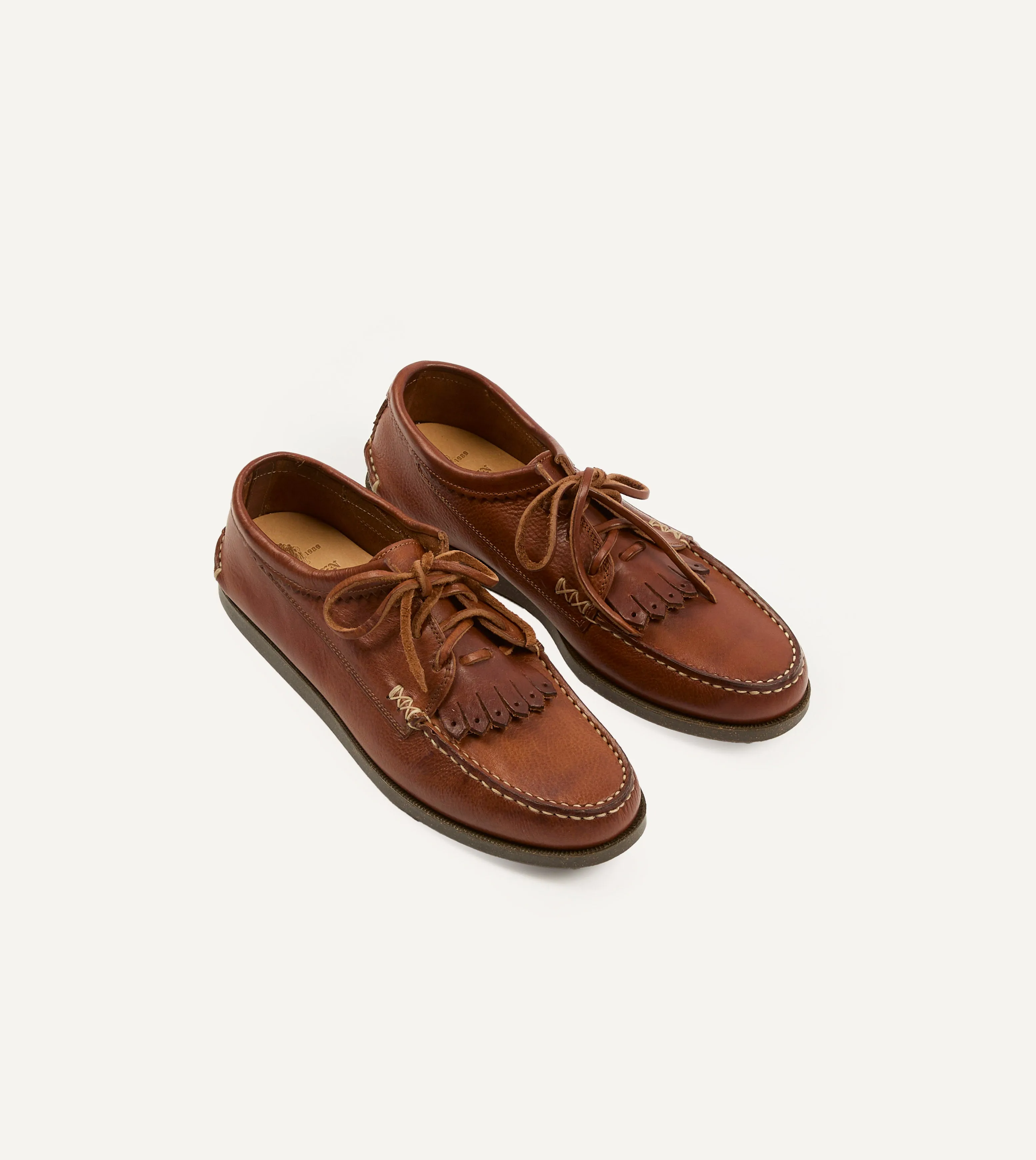 Unbeatable flexibility Green Yuketen Cognac Italian Blucher with Camp Sole