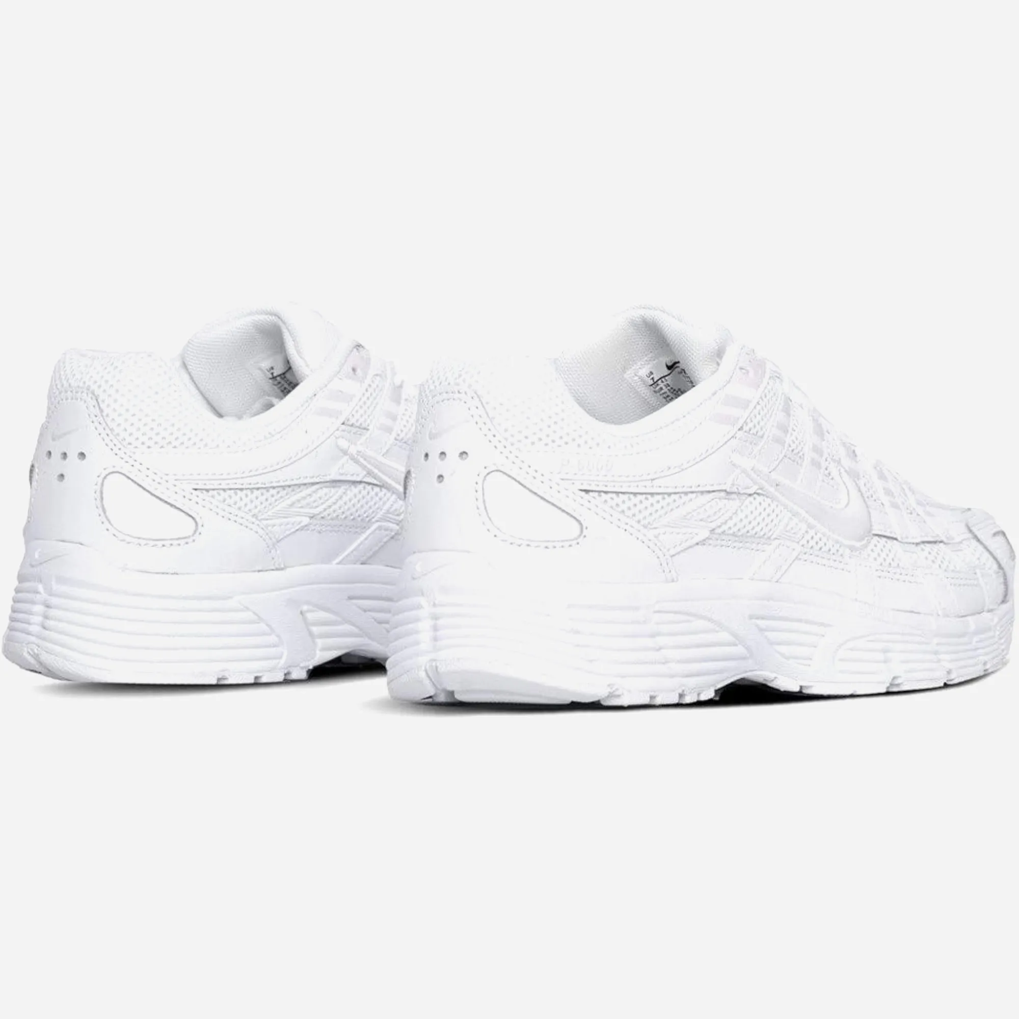 Nike P-6000 White Molded Heel Cushion Structured Form