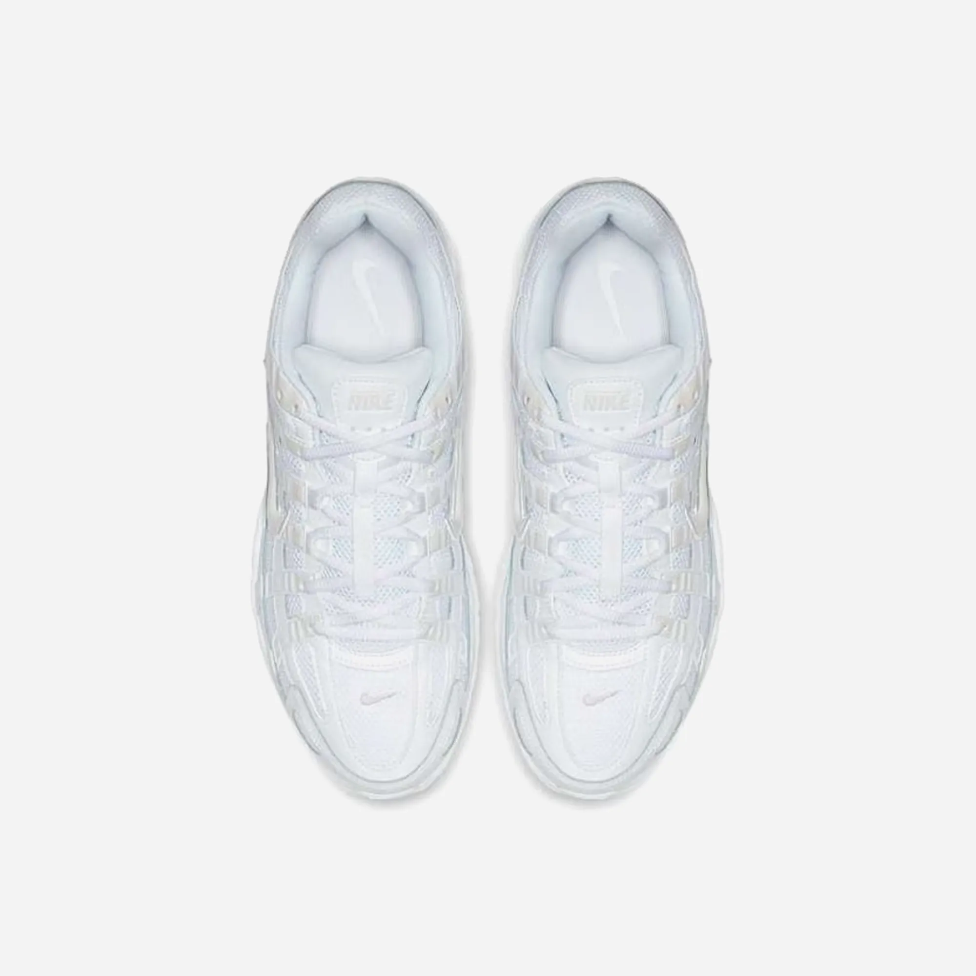 Nike P-6000 White Athletic Apparel Hexagonal Tread Pattern