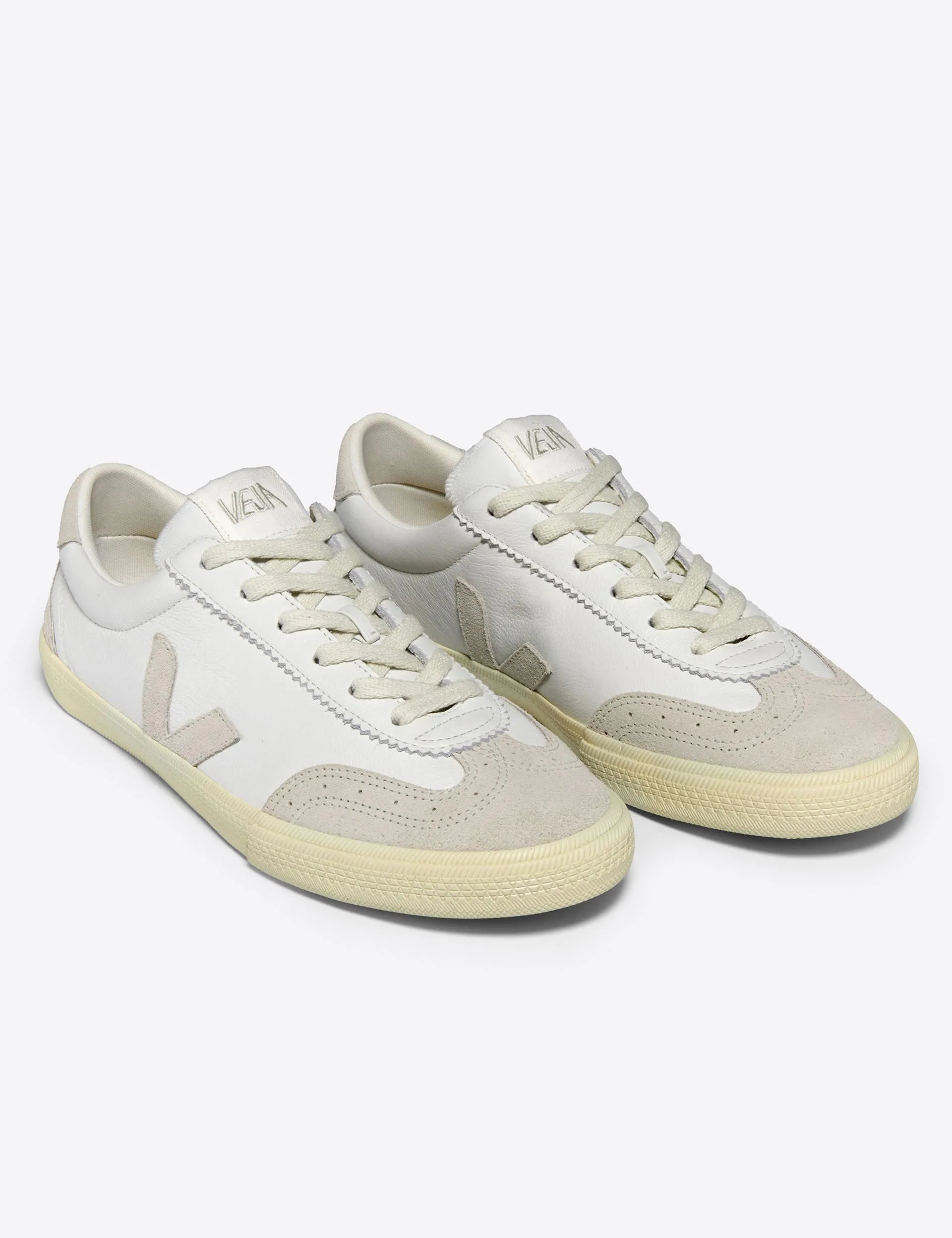 Volley Leather - White Natural Casual Travel