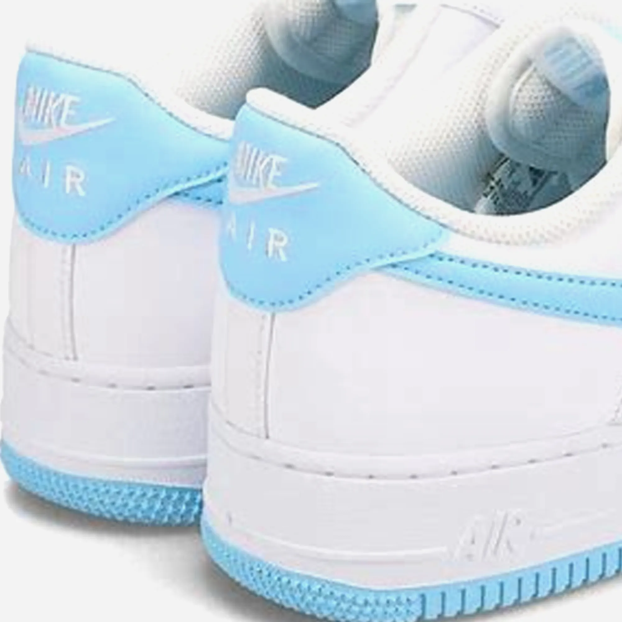 Nike Air Force 1 Low '07 White Aquarius Blue Cushioned Comfort Stretchable Tongue