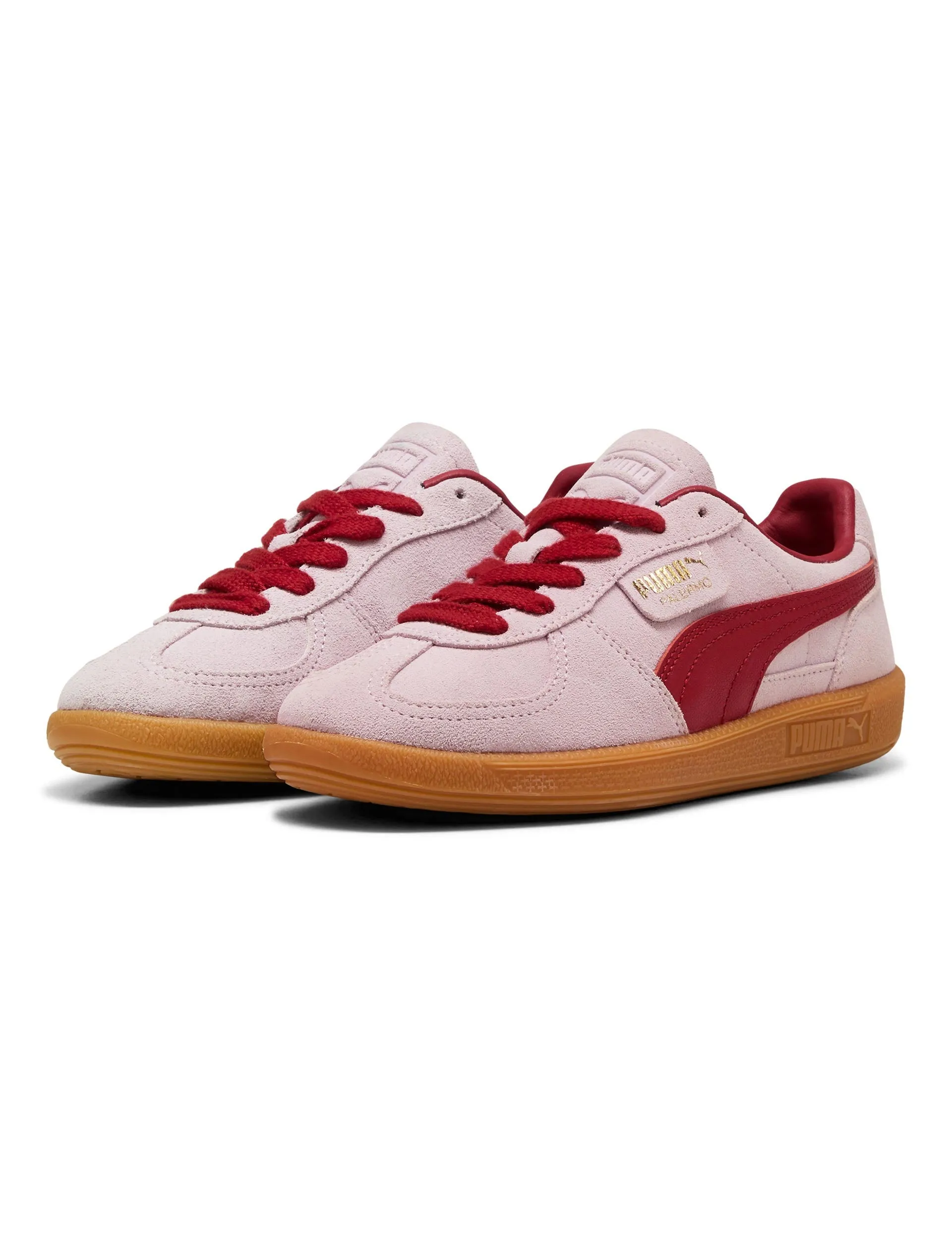 Palermo Sneakers - Rose Mauve/Dark Crimson Compression Molded Midsole Non Slip Lacing