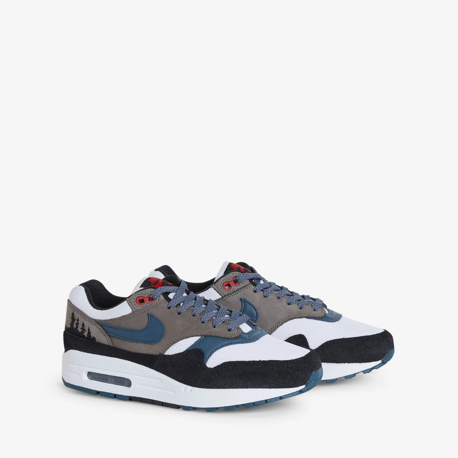 Air Max 1 PRM White | Slate Blue | Black | Soft Grey Pattern Play Lake Step