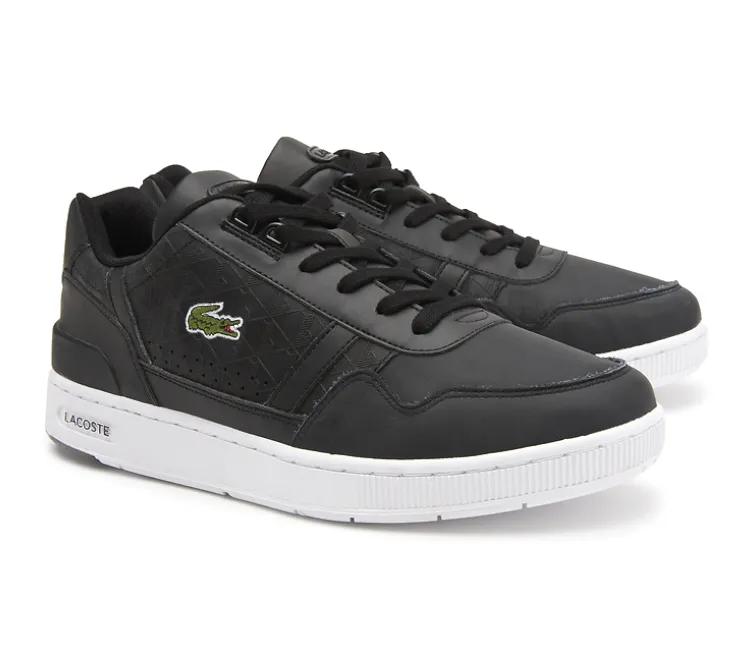 Men's Lacoste T-Clip 222 9 (Black/White) Foam Insole Smooth Grip