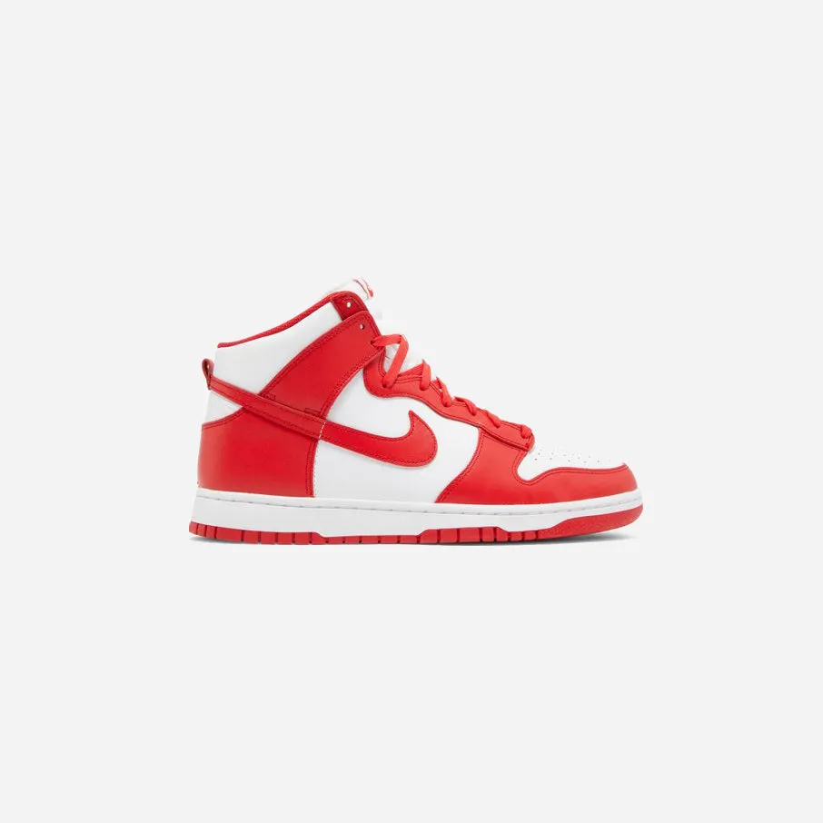 Nike Dunk High Championship White Red Shock Dispersing Plate High Density