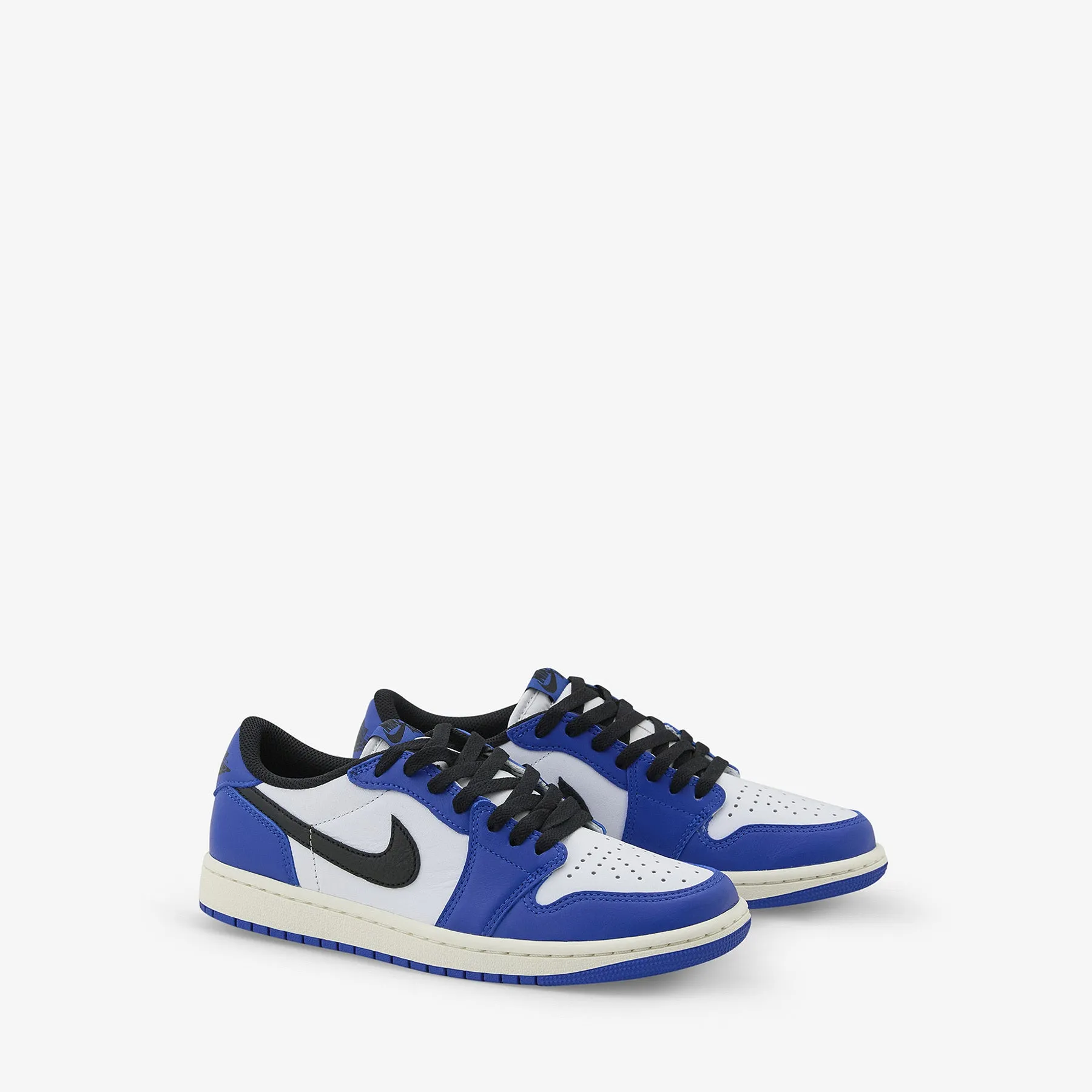 Mesh London Edge Grade School Air Jordan 1 Retro Low OG White | Black | Game Royal | Sail