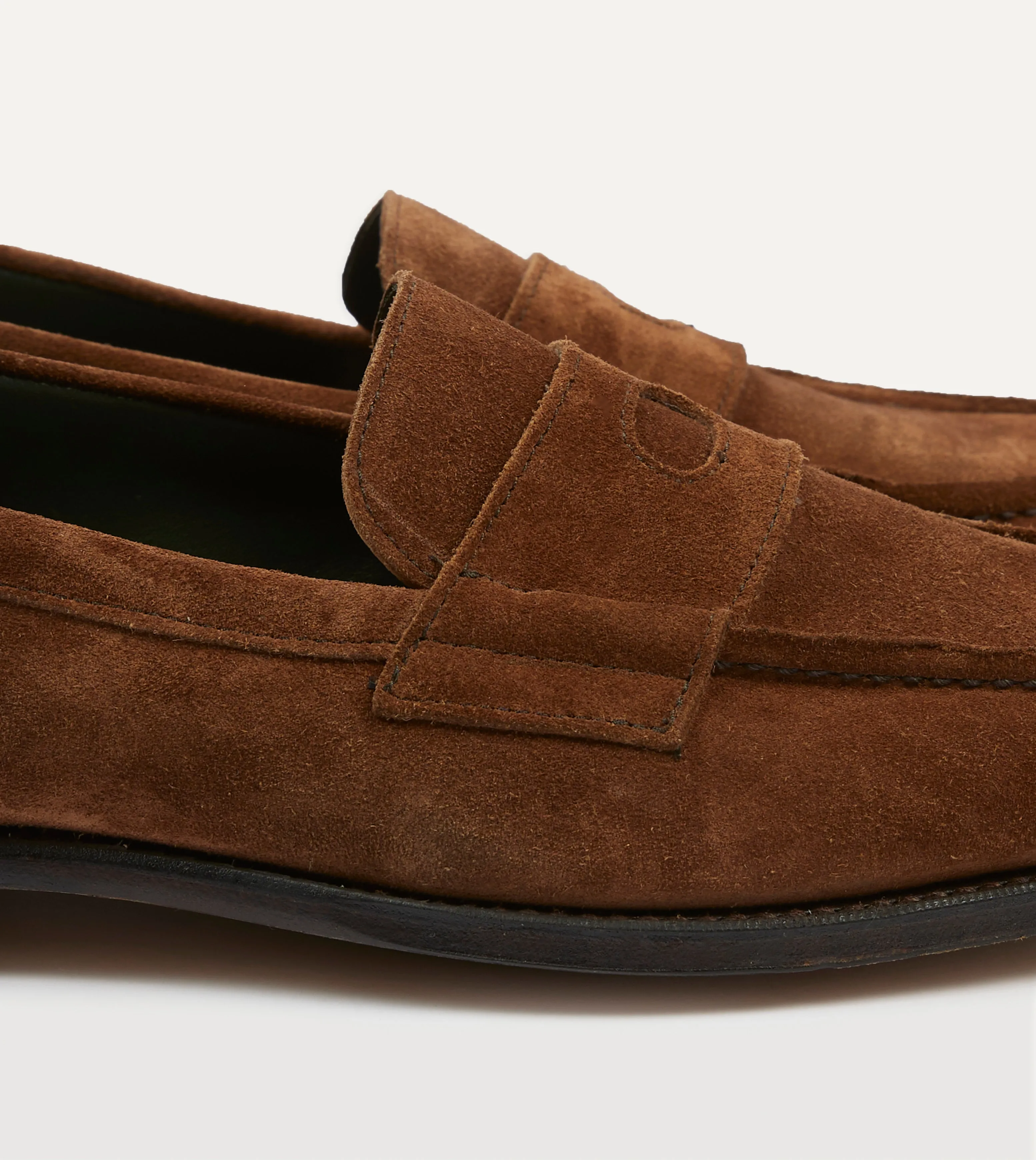 Shock-absorbent arch most dangerous Snuff Suede Charles Mk II Goodyear Welted Penny Loafer