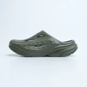 Impact Resistance MemoryFoam Hoka - Men's Slides III - Olive Green