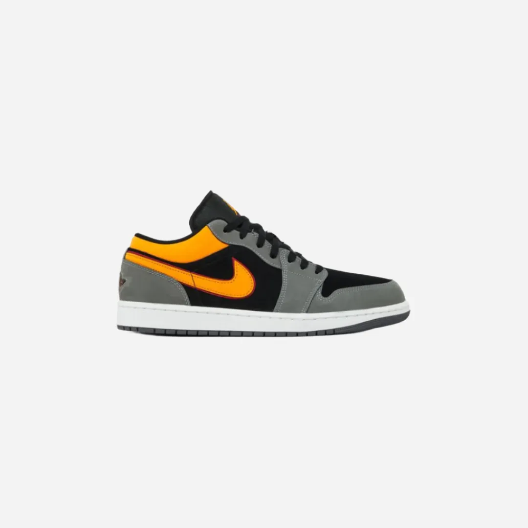 Nike Air Jordan 1 Low SE Light Graphite Vivid Orange All Terrain Grip Pattern