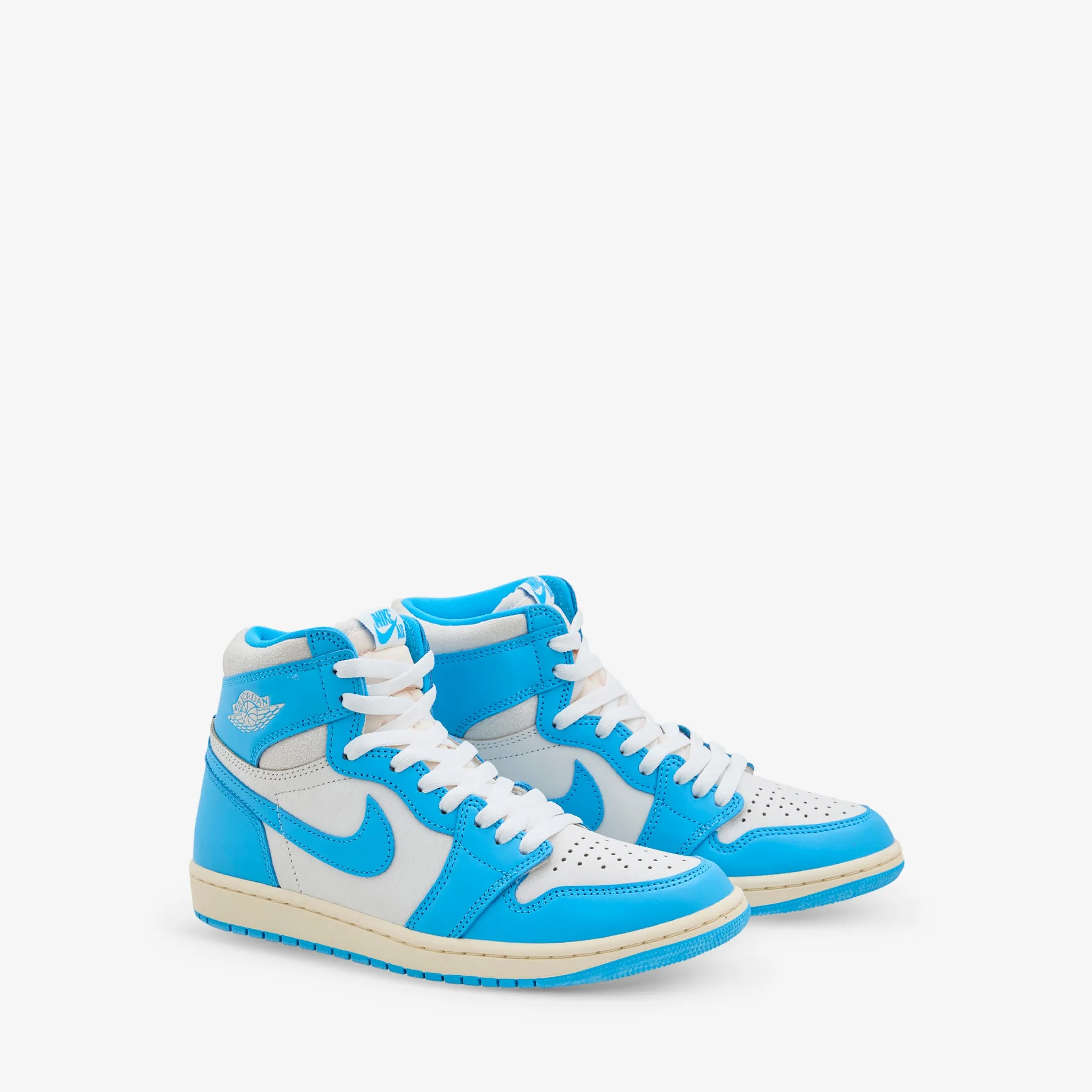 Grade School Air Jordan 1 Retro High OG 'UNC Reimagined' Dark Powder Blue | Dark Powder Blue | Sail Round Edge