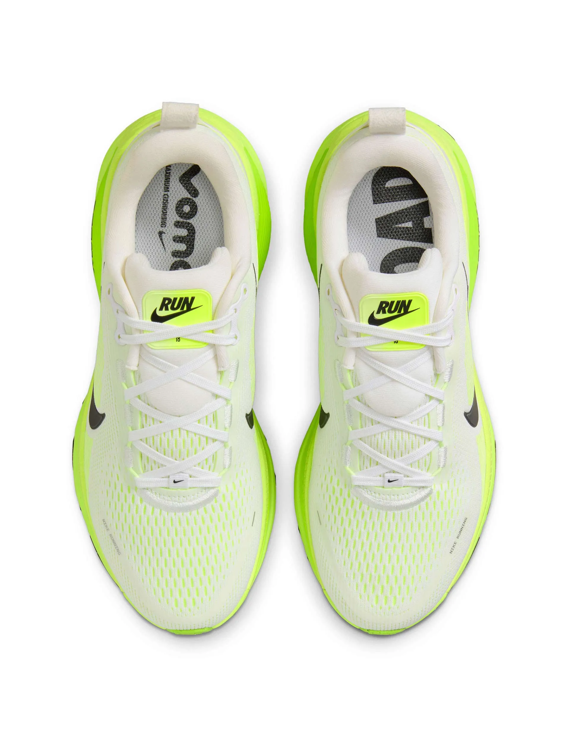Comfort Padding Weekend Fun Vomero 18 Running Shoes - White/Electric Green/Volt/Black