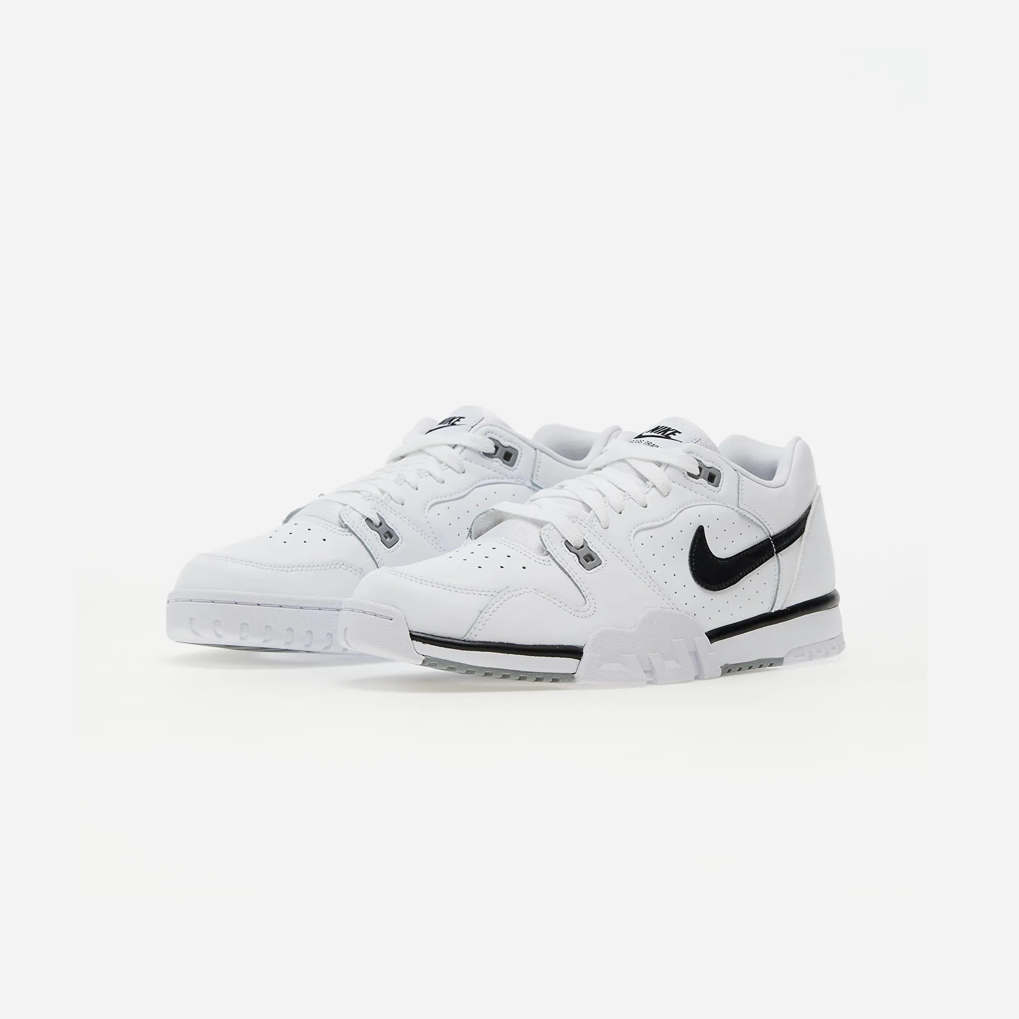Plush Touch Bonded Overlays Nike Air Cross Trainer Low White Black