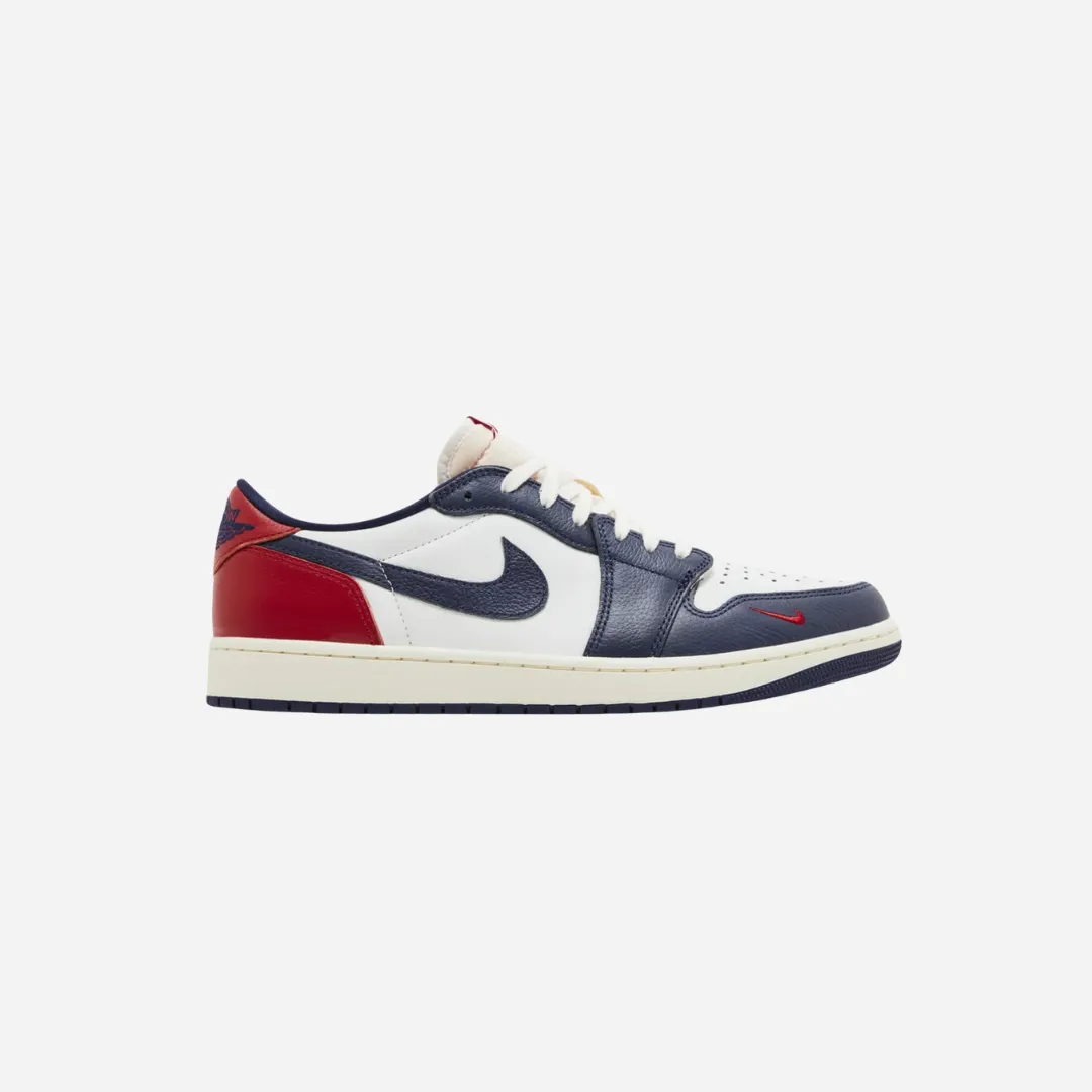 Nike Air Jordan 1 Low OG Gym Red & Midnight Navy Howard University Quick Move Comfortable Footbed