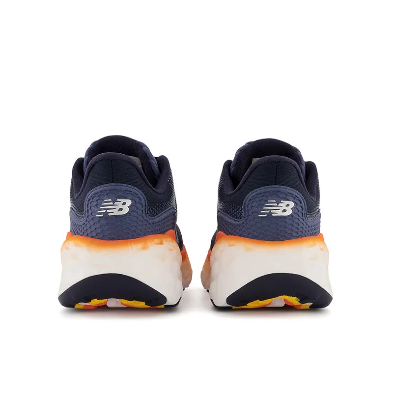 slip - on design running shoes for tempo runs Fresh Foam More v3 - Eclipse with Vibrant Orange - Men's
