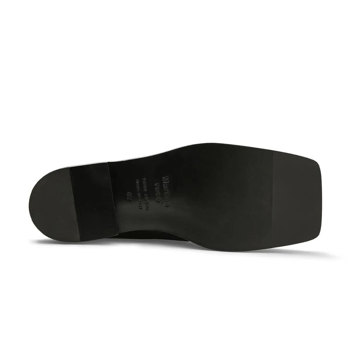 Square Toe Mule 'Black High Shine' Viral Pop