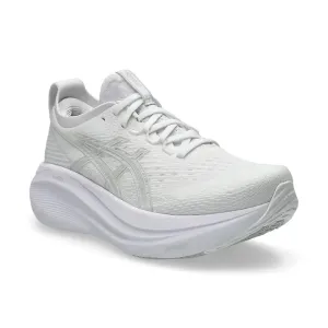 Women's Gel-Nimbus 27 White/Glacier Grey adjustable running wear trend - following shoes