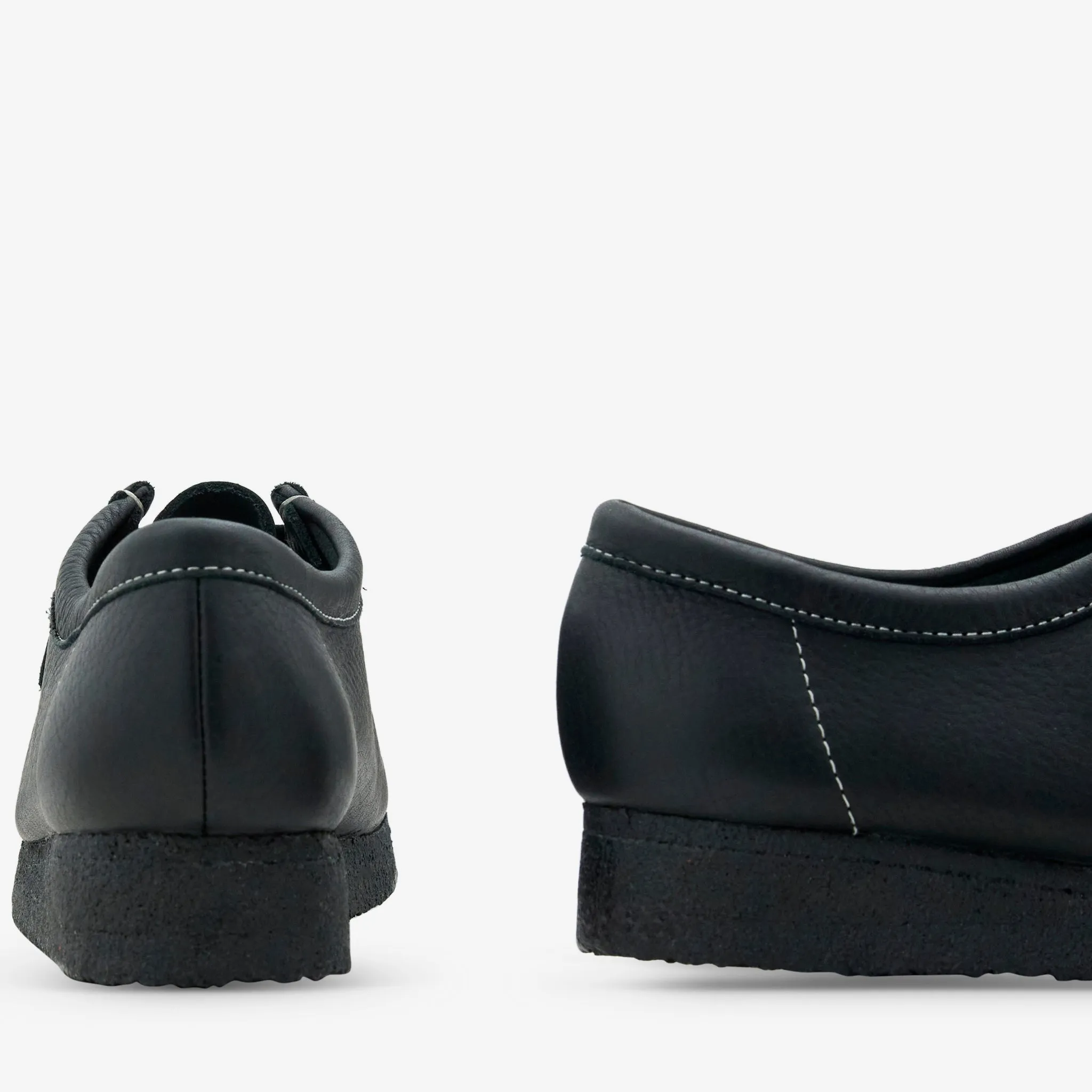 Women's Wallabee Black Tumbled Leather Route Step