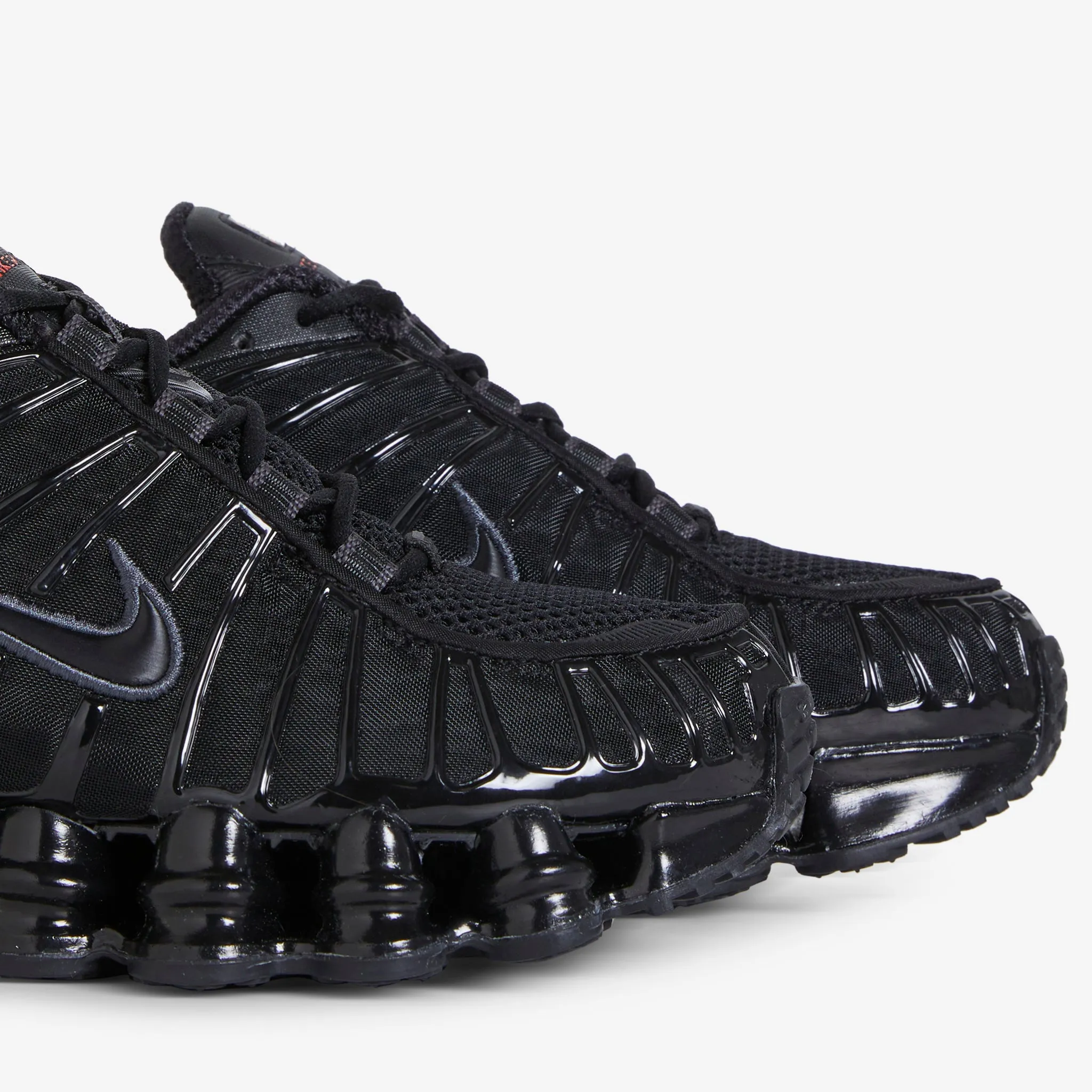 Women's Shox TL Black | Black | MTLC Hematite | Max Orange Classy stability Slip Resistant Outsole