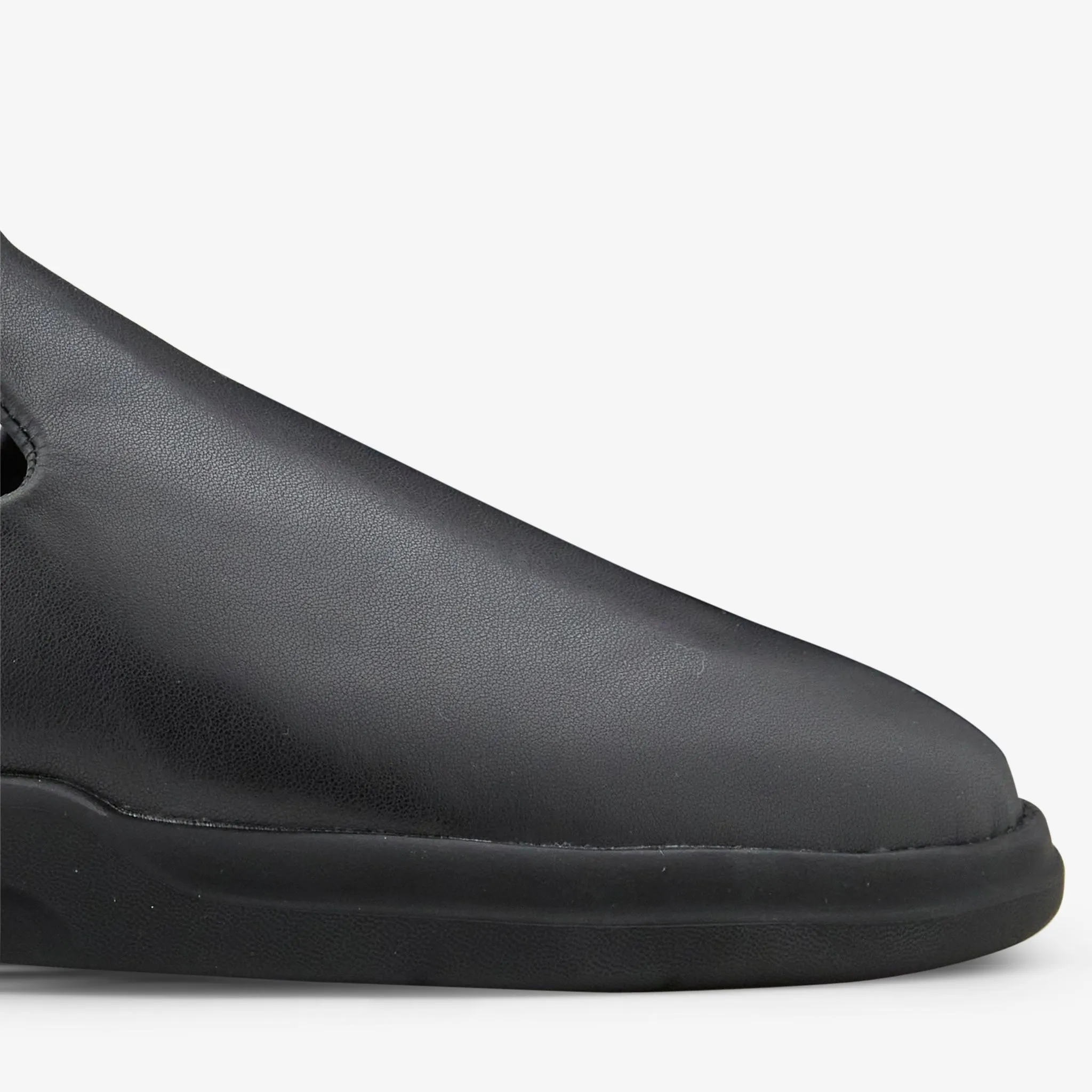 Comfort Heel work commute Pelli Smooth Leather Jet Black