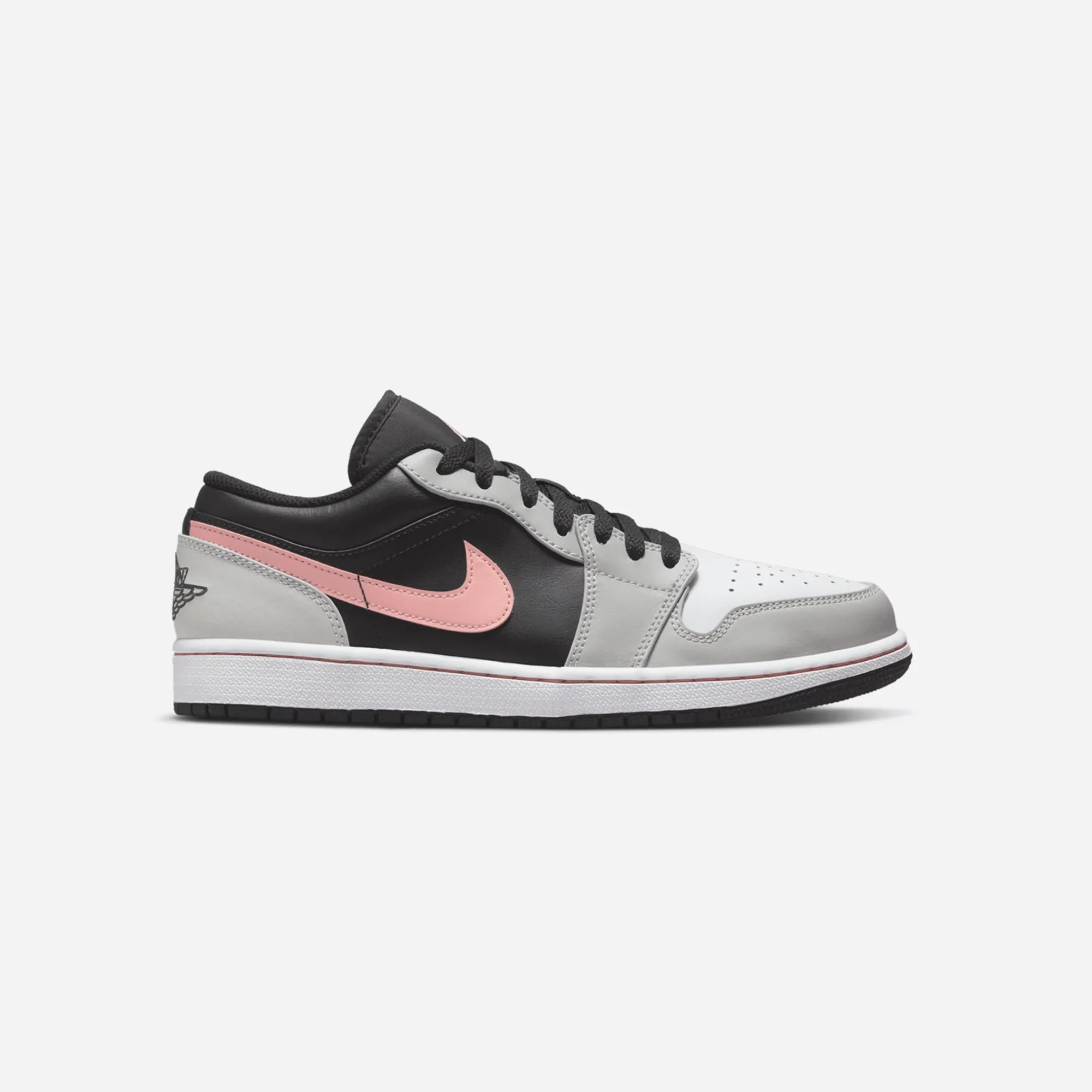 Nike Air Jordan 1 Low Grey Fog Bleached Coral Hiking Shoes Padded Tongue