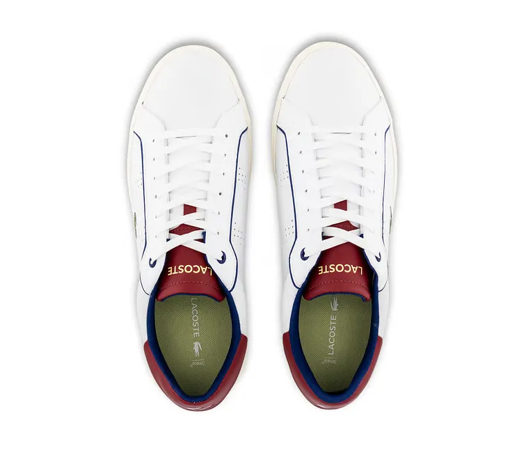 Men's Lacoste Powercourt 2.0 222 1 (White/Red) Daily Movement Low Key