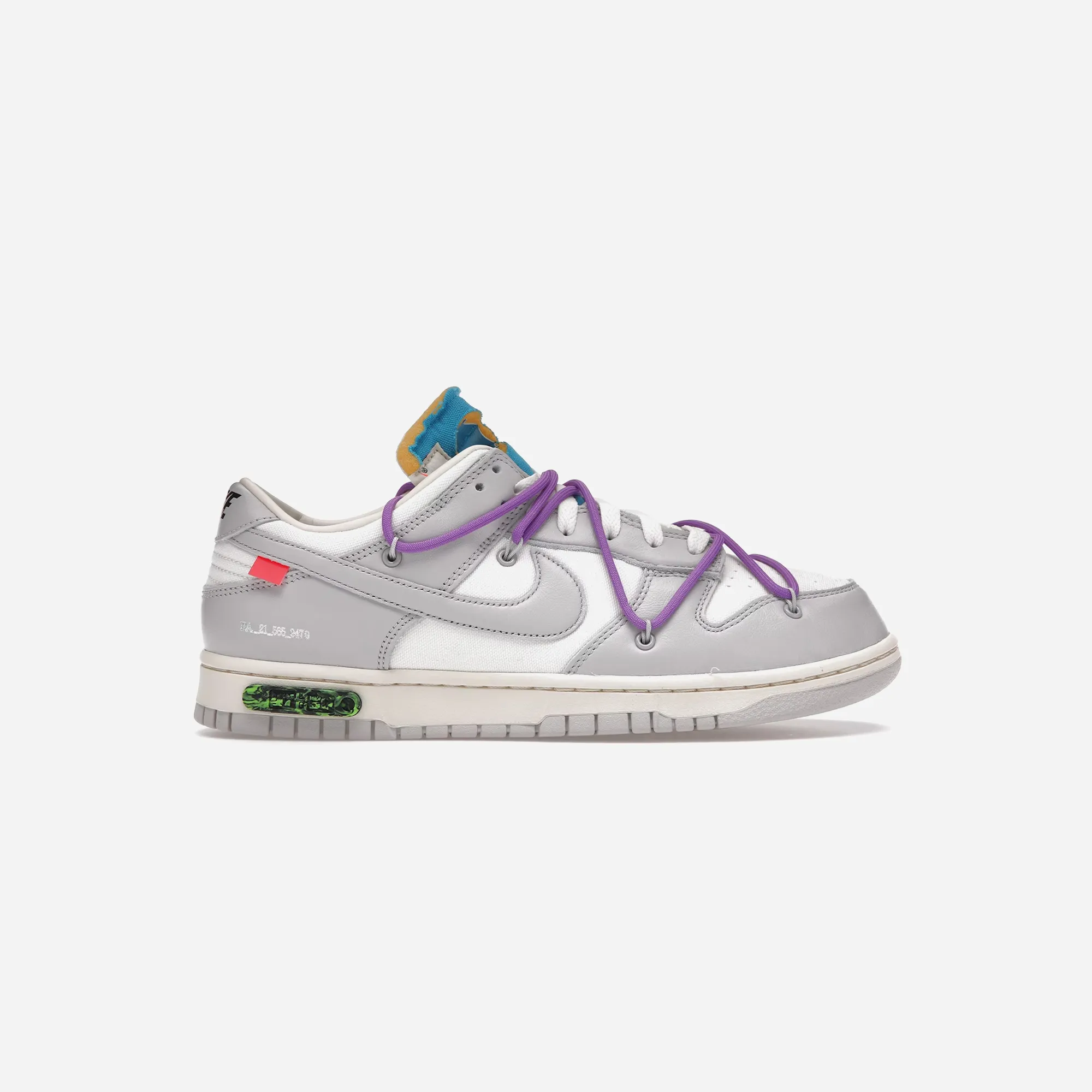 Nike Dunk Low Off-White Lot 47 Heat Sealed Overlays Ready Motion