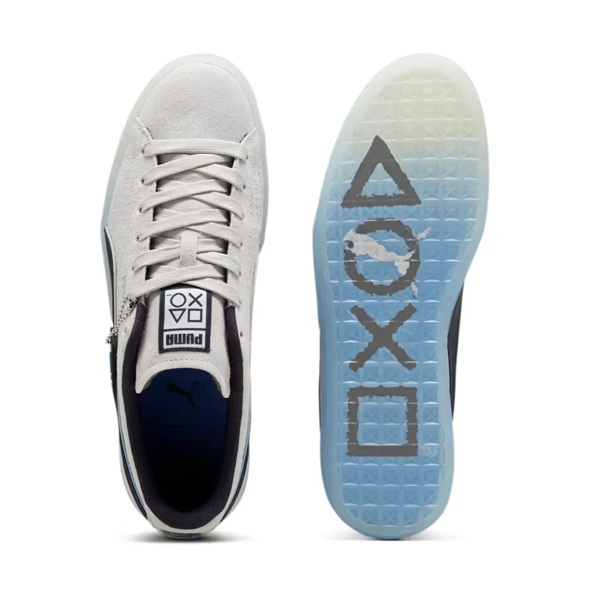 Comfortable Wear   Playstation Suede 'Glacial Gray New Navy'