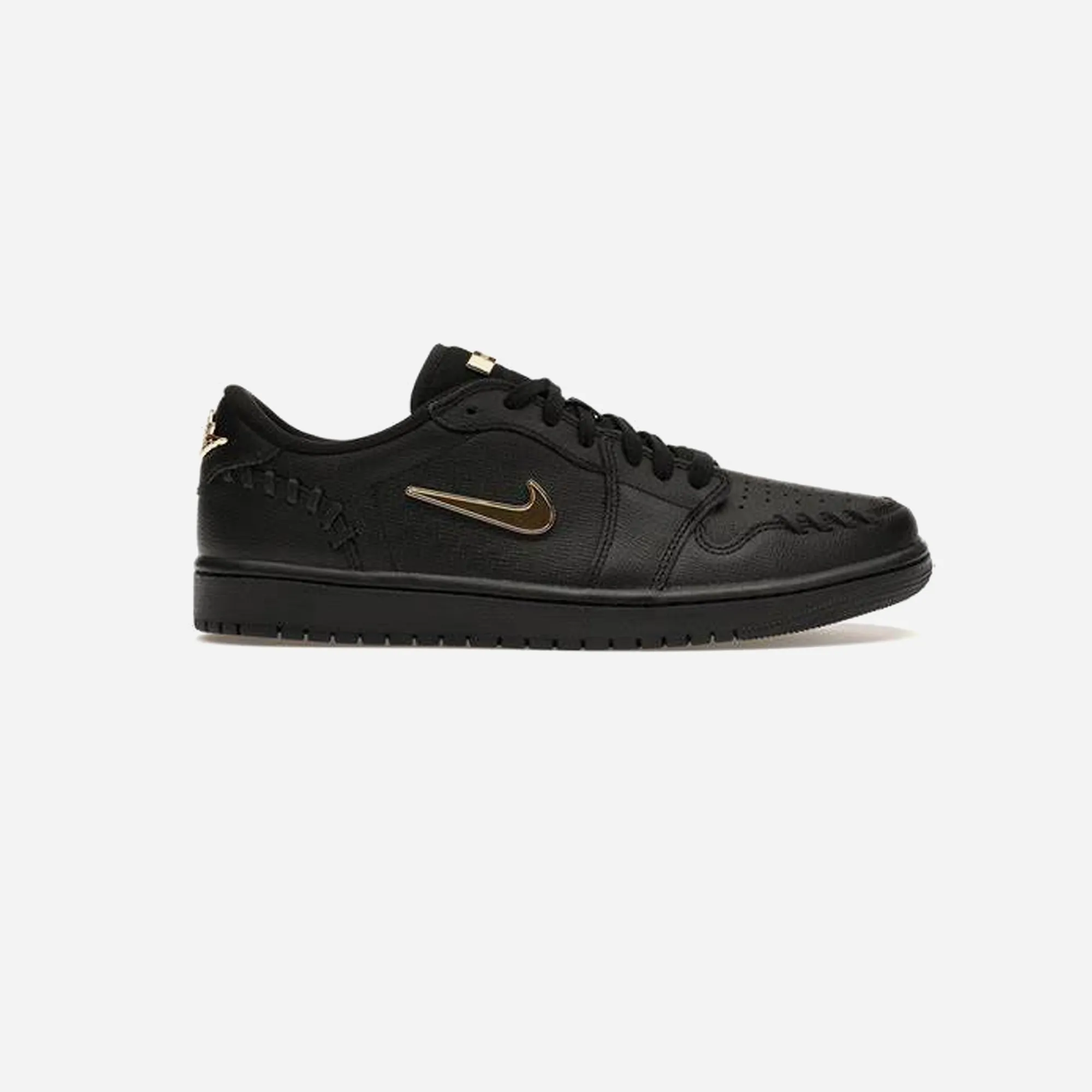 Eco Ease Pavement Walk Nike Air Jordan 1 Low Method of Make Black Metallic Gold WMNS