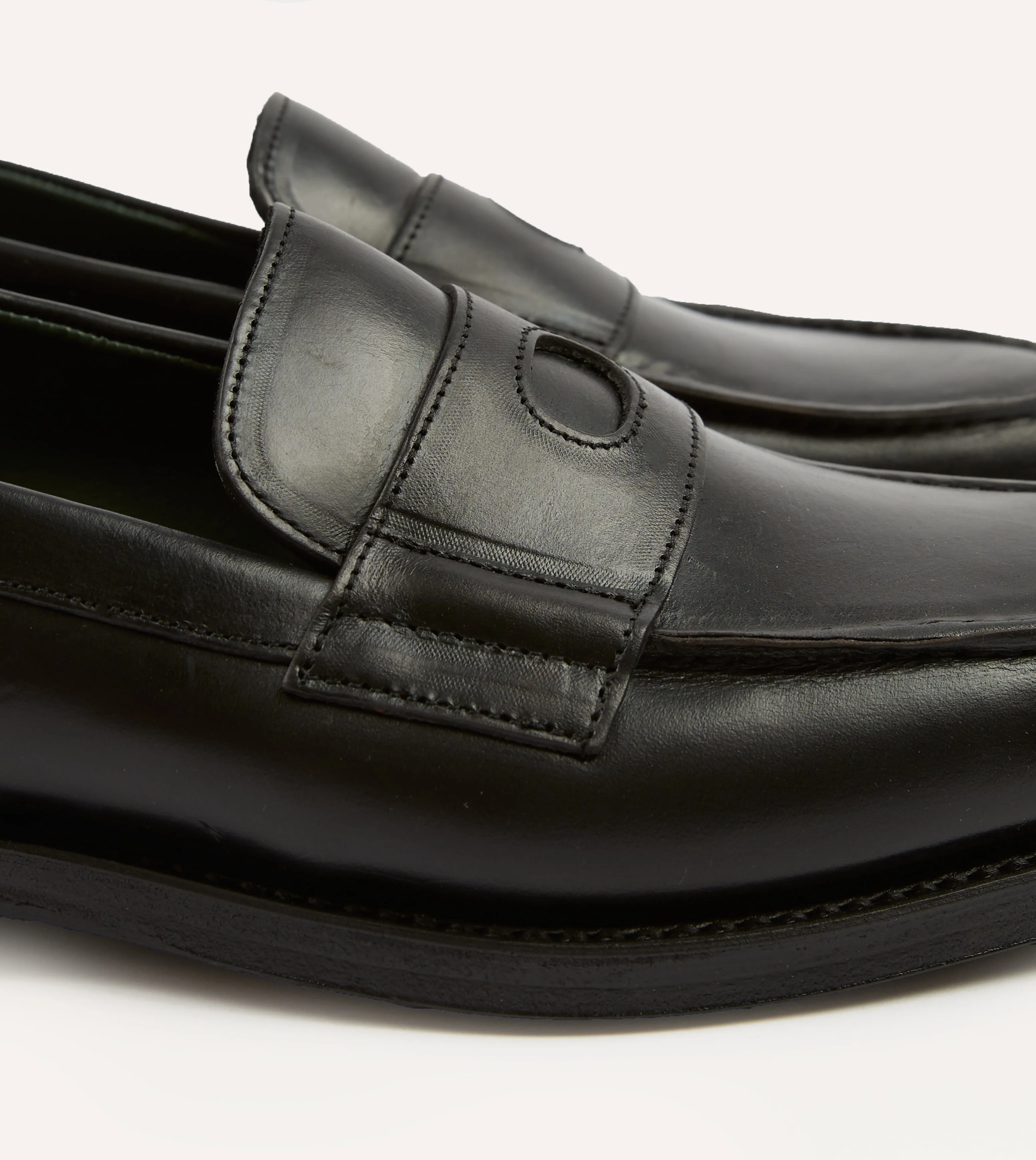 Protective Wear indispensable Black Leather Charles Goodyear Welted Penny Loafer