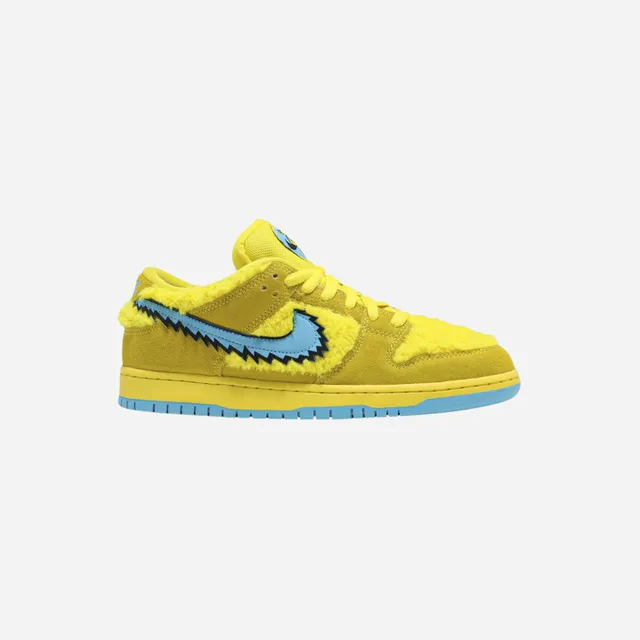 NIKE SB DUNK LOW GRATEFULL DEAD YELLOW Breath Walk Contrasting Colors